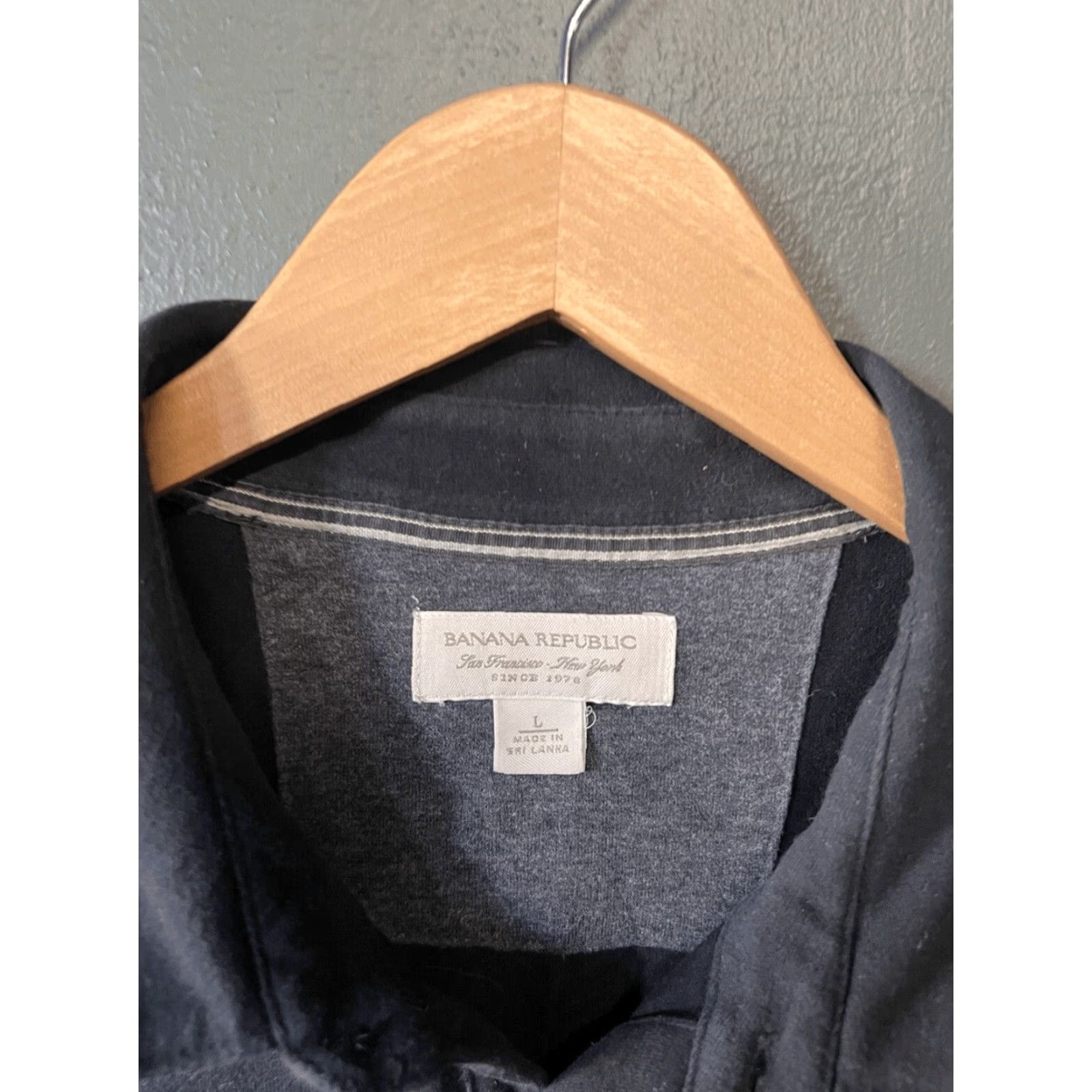 Banana Republic Banana Republic Mens Black Long Sleeve Polo Shirt Size L Size US L / EU 52-54 / 3 - 3 Thumbnail