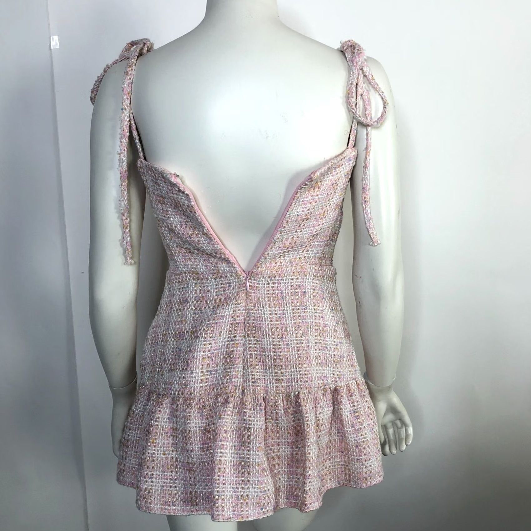 Amanda Uprichard Amanda Uprichard Romper Mini Dress Skirt Skort Pink Champagne Small MINT HRJ Size 28" / US 6 / IT 42 - 4 Thumbnail