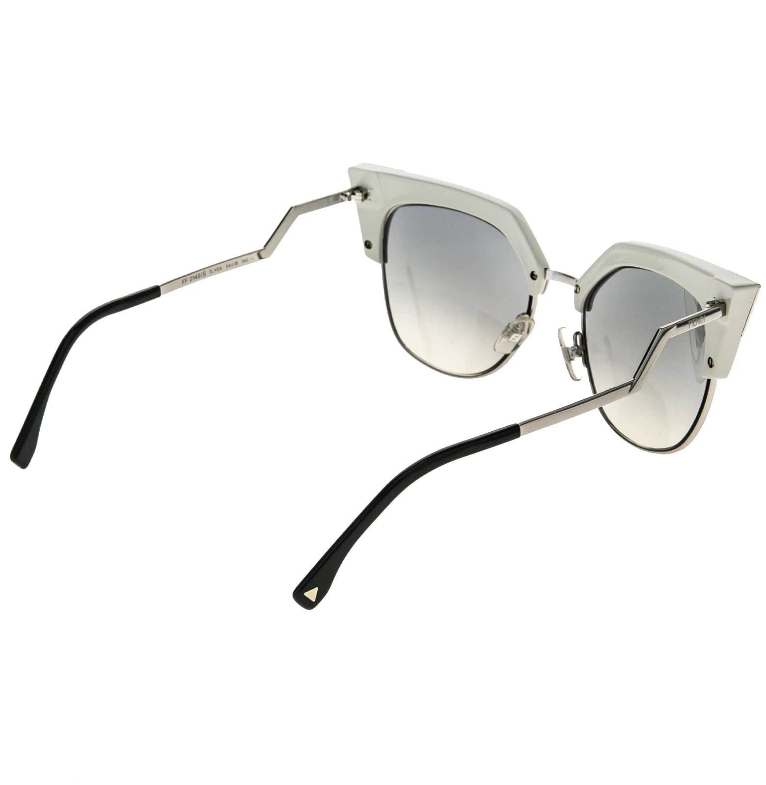 Fendi FENDI IRIDIA FF0149 Silver Gray Geometric Sunglasses 0149 Size ONE SIZE - 8 Thumbnail