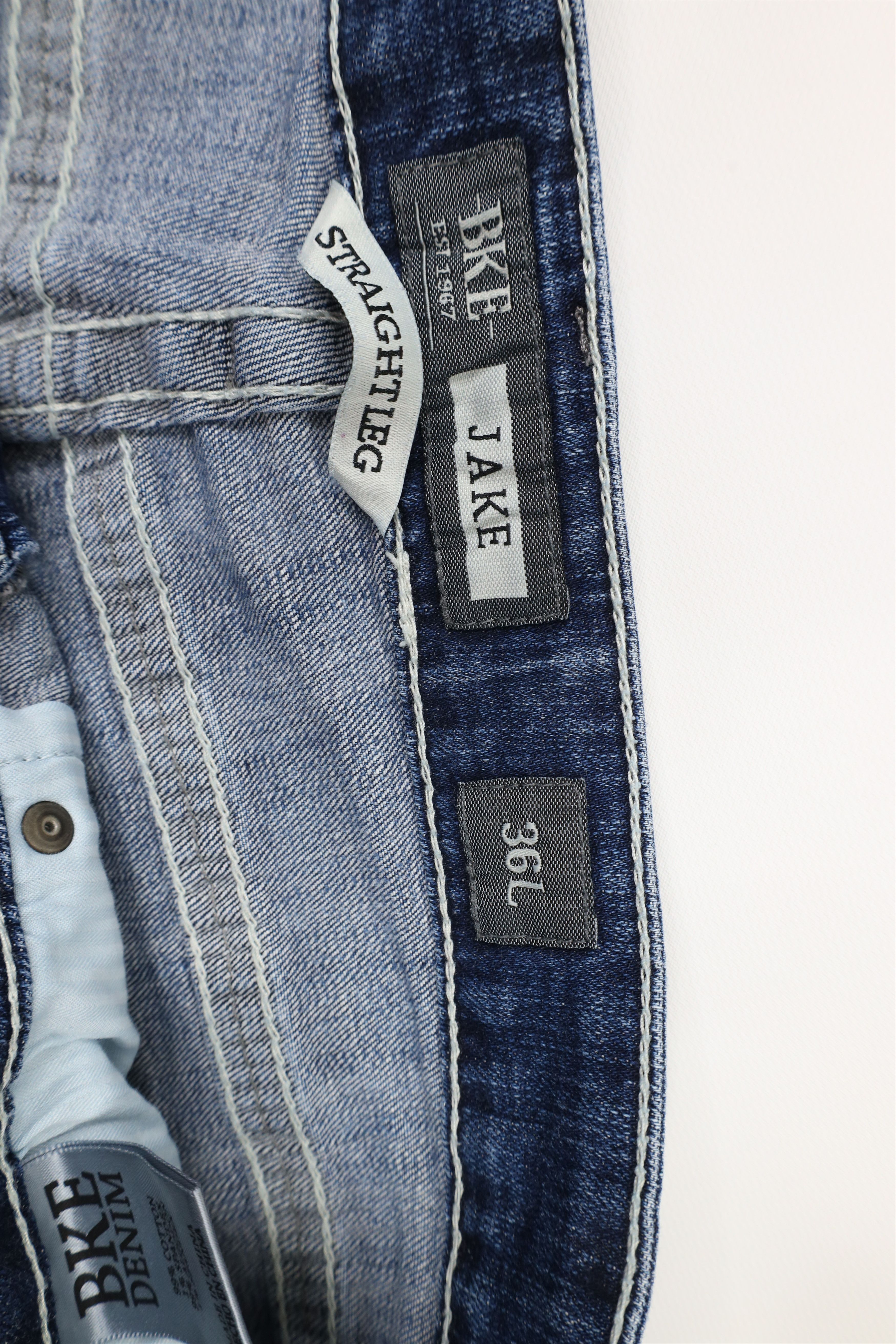 Vintage Buckle BKE Denim Stretch Jake Straight Leg Denim Jeans Size US 36 / EU 52 - 8 Thumbnail
