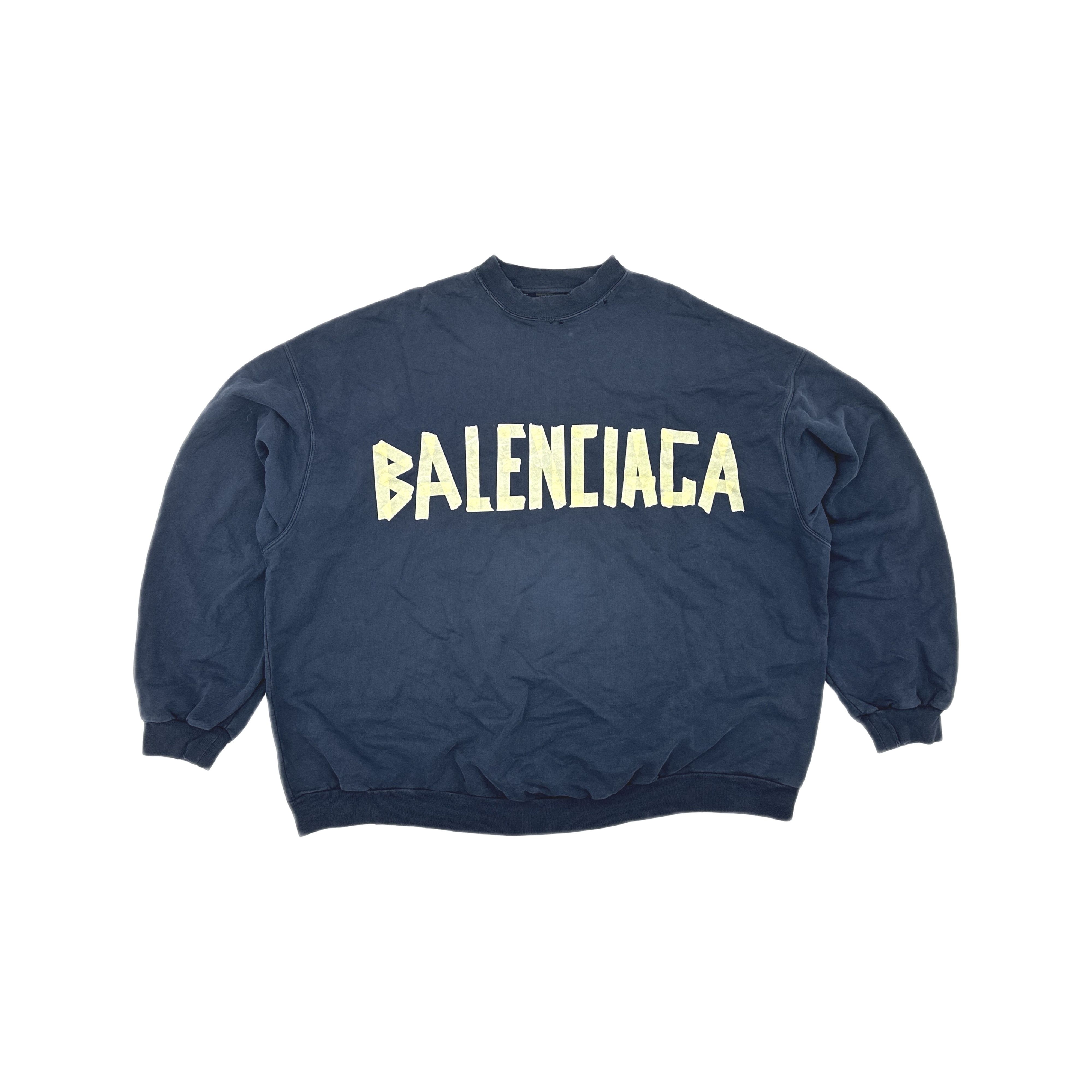 Balenciaga Balenciaga Tape Logo Sweatshirt Size 3 Size US L / EU 52-54 / 3 - 1 Thumbnail