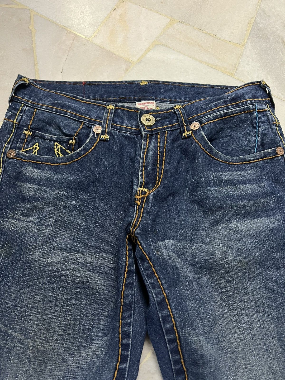 True Religion 💥Flare💥Twist Leg True Religion Billy Giant Big T Jeans Size US 34 / EU 50 - 10 Thumbnail