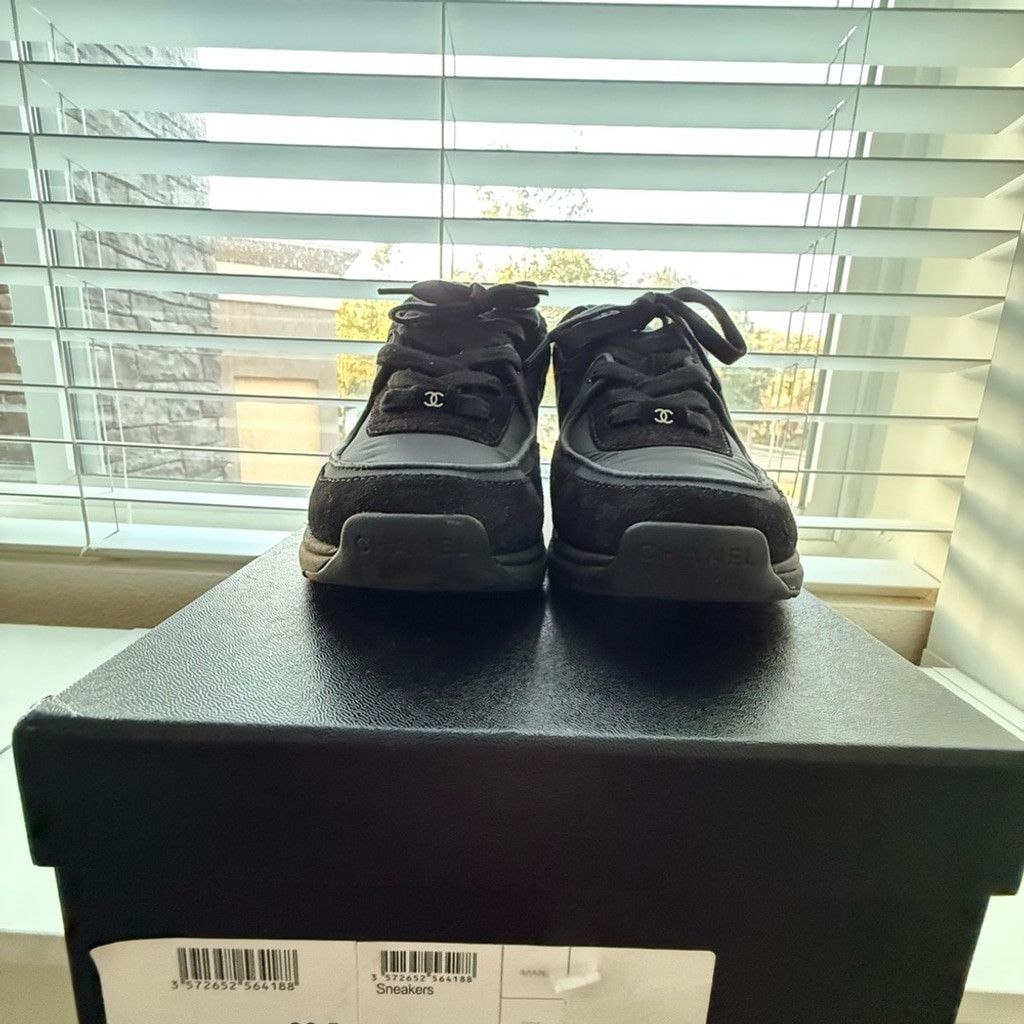 Chanel Chanel Interlocking CC Black Sneakers Size US 6.5 / IT 36.5 - 2 Thumbnail