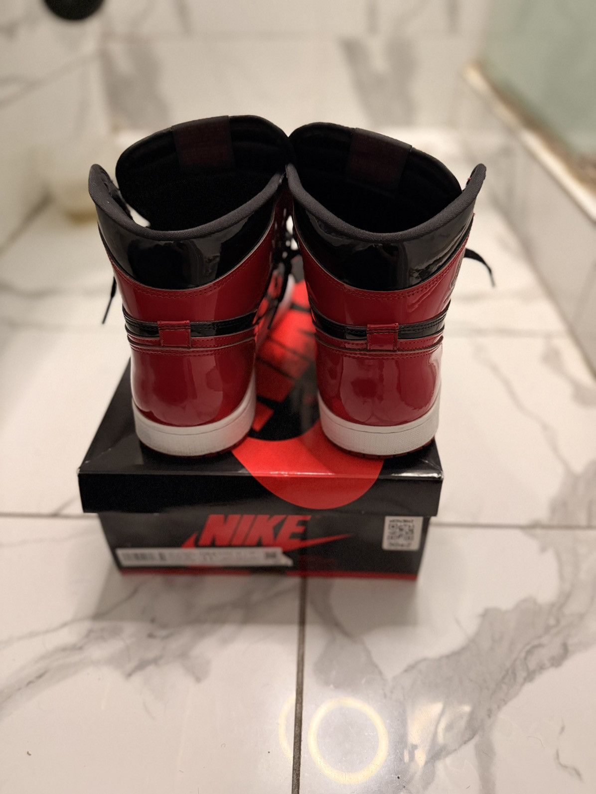 Jordan Brand Air Jordan 1 Retro High OG “Patent Bred” Size 11.5 OG Box Size US 11.5 / EU 44-45 - 3 Thumbnail