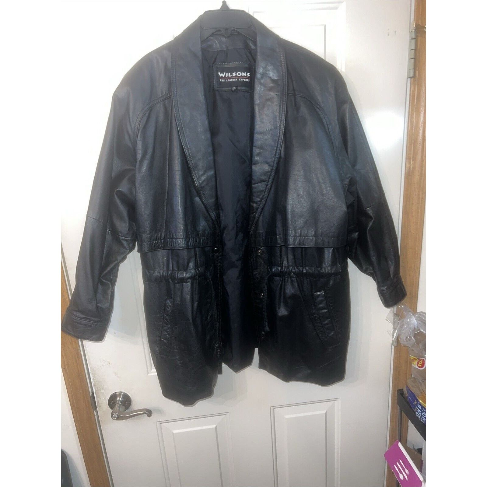 Wilsons Leather Wilsons Leather Black Adjustable Waist Jacket Women’s XL Size XL / US 12-14 / IT 48-50 - 1 Thumbnail
