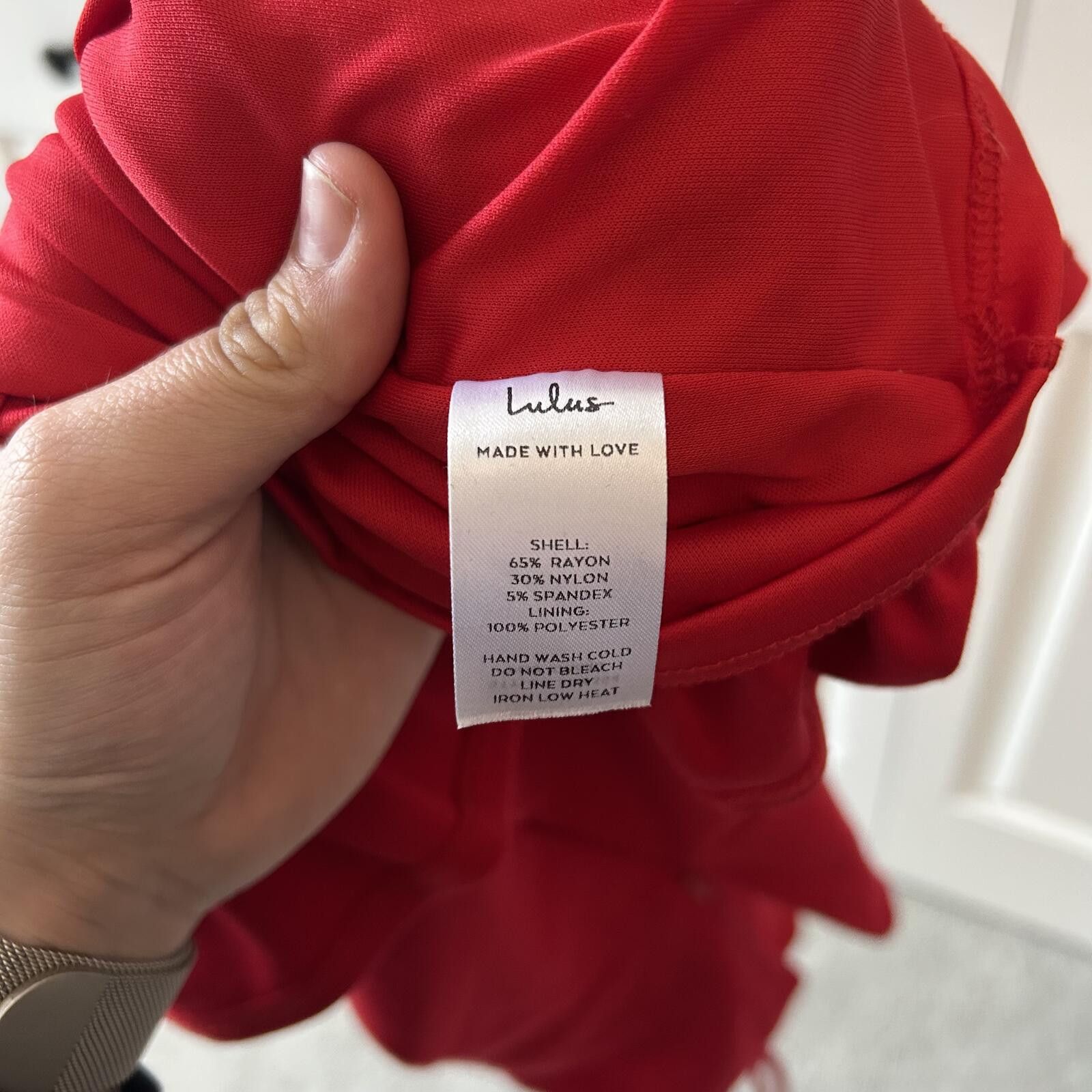 Lulus Lulu's Red Spaghetti-Strap Ruffle-Hem Mini Dress Women’s XS Size S / US 4 / IT 40 - 7 Thumbnail