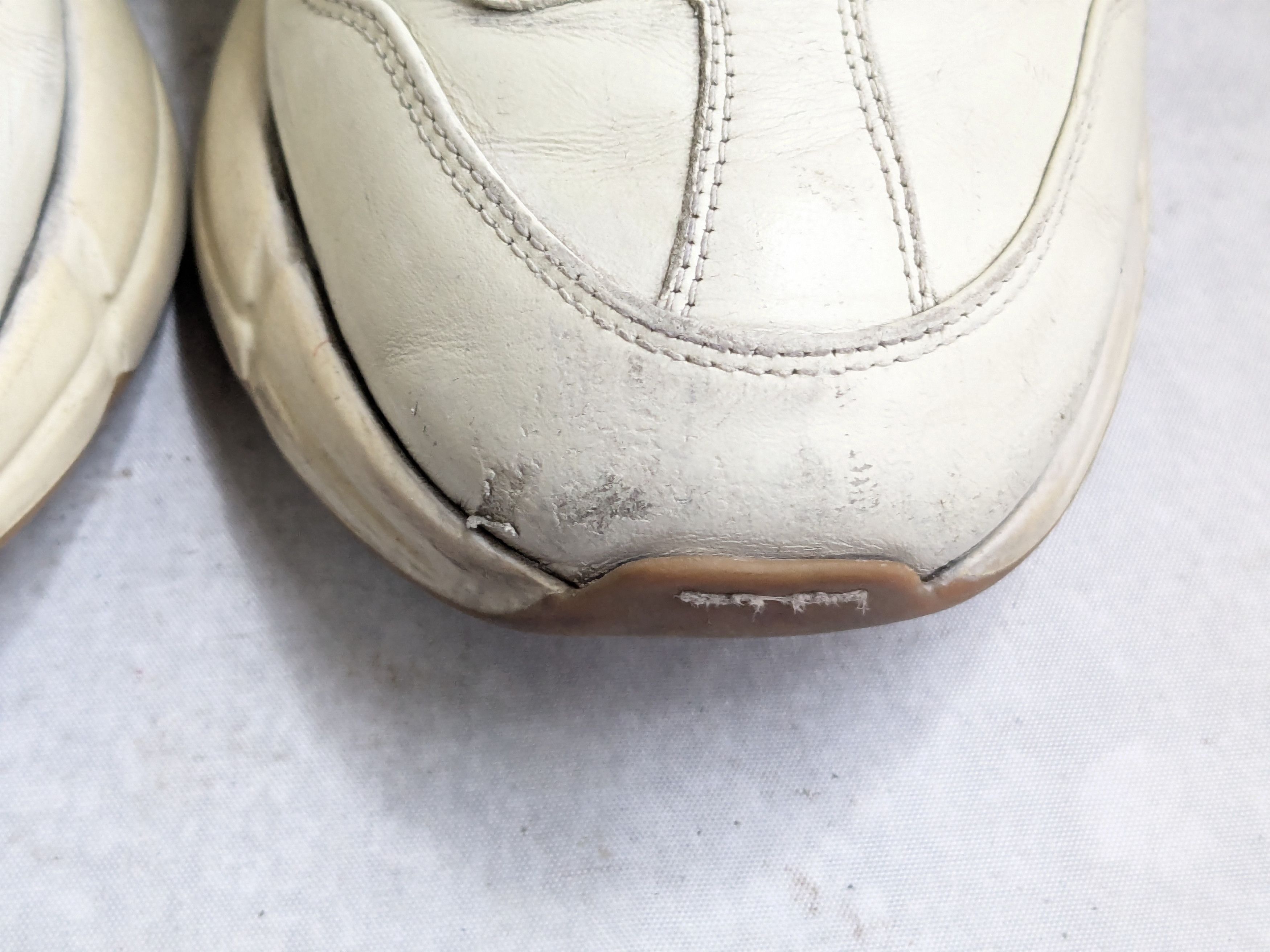 Gucci Gucci Rython Sneakers 11.5 Ivory Cat Kitty Leather Size US 11.5 / EU 44-45 - 3 Thumbnail
