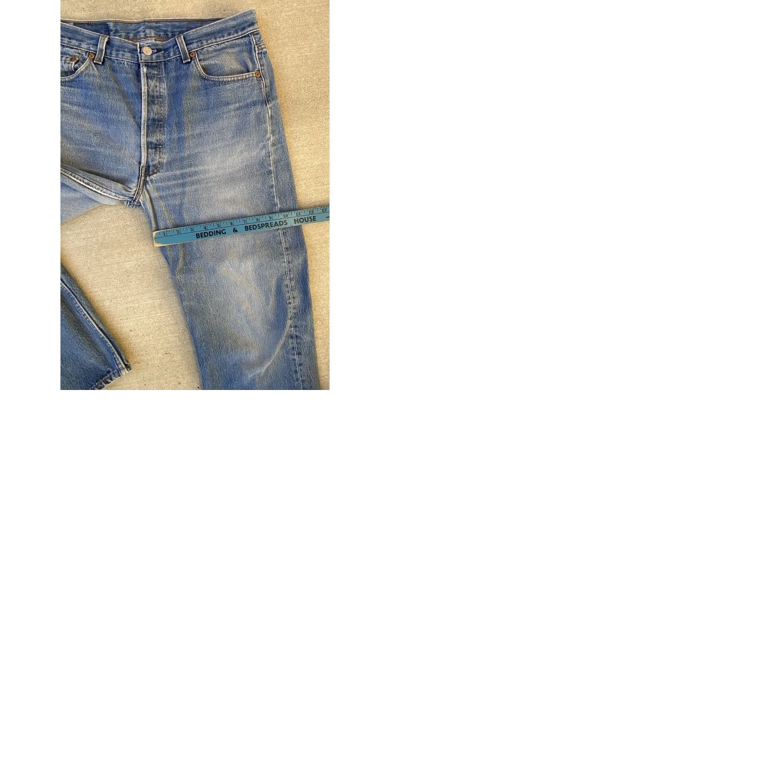 Levi's VINTAGE Levi’s 501 Jeans Distressed From Wear Fade Bleach Spots Stains W 36 L 34 Jeans Mens Denim Blue 501 Cowboy Distressed See Pics Size US 36 / EU 52 - 12 Thumbnail