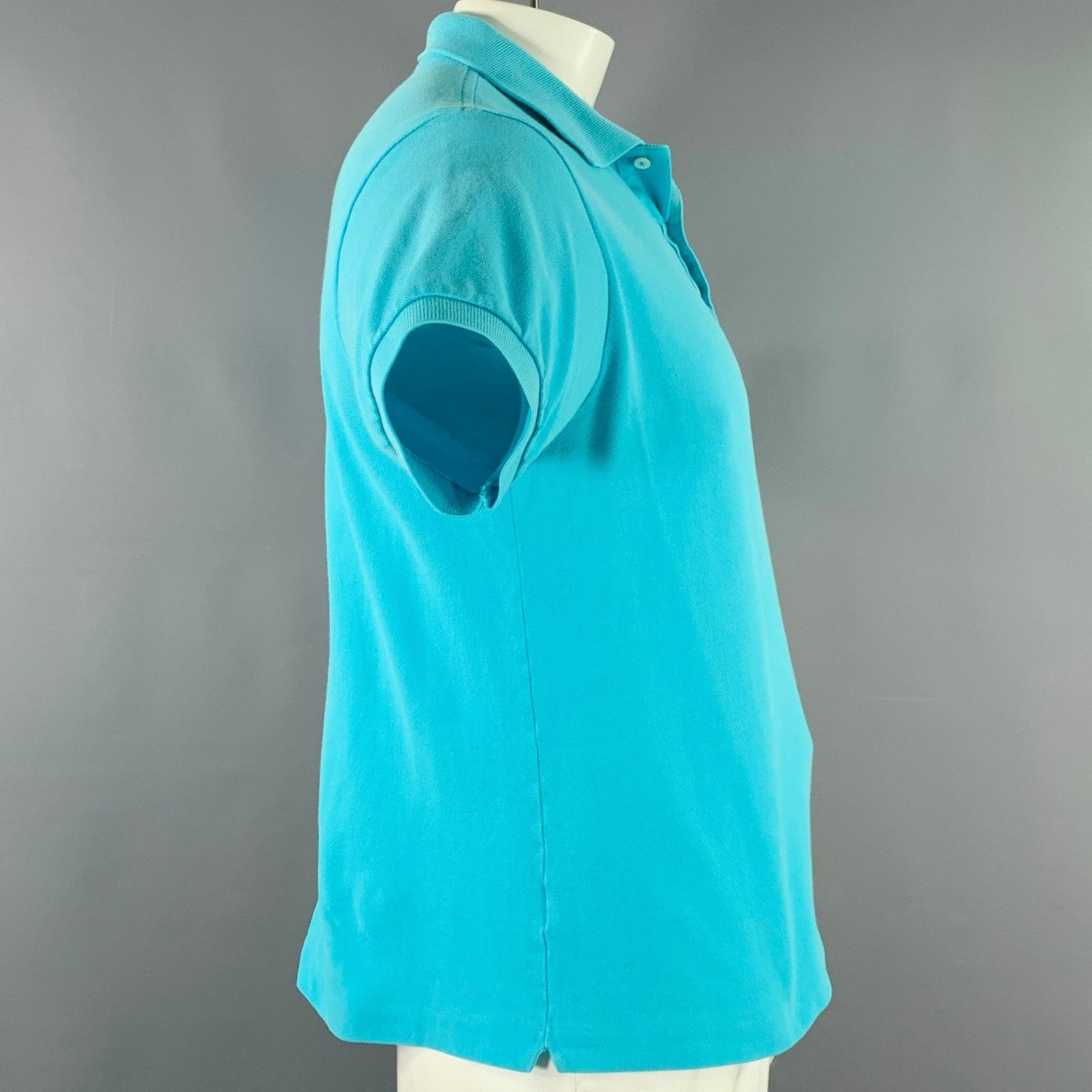 Lacoste LACOSTE Size L Blue Aqua Cotton Logo Patch Polo Size US L / EU 52-54 / 3 - 2 Thumbnail