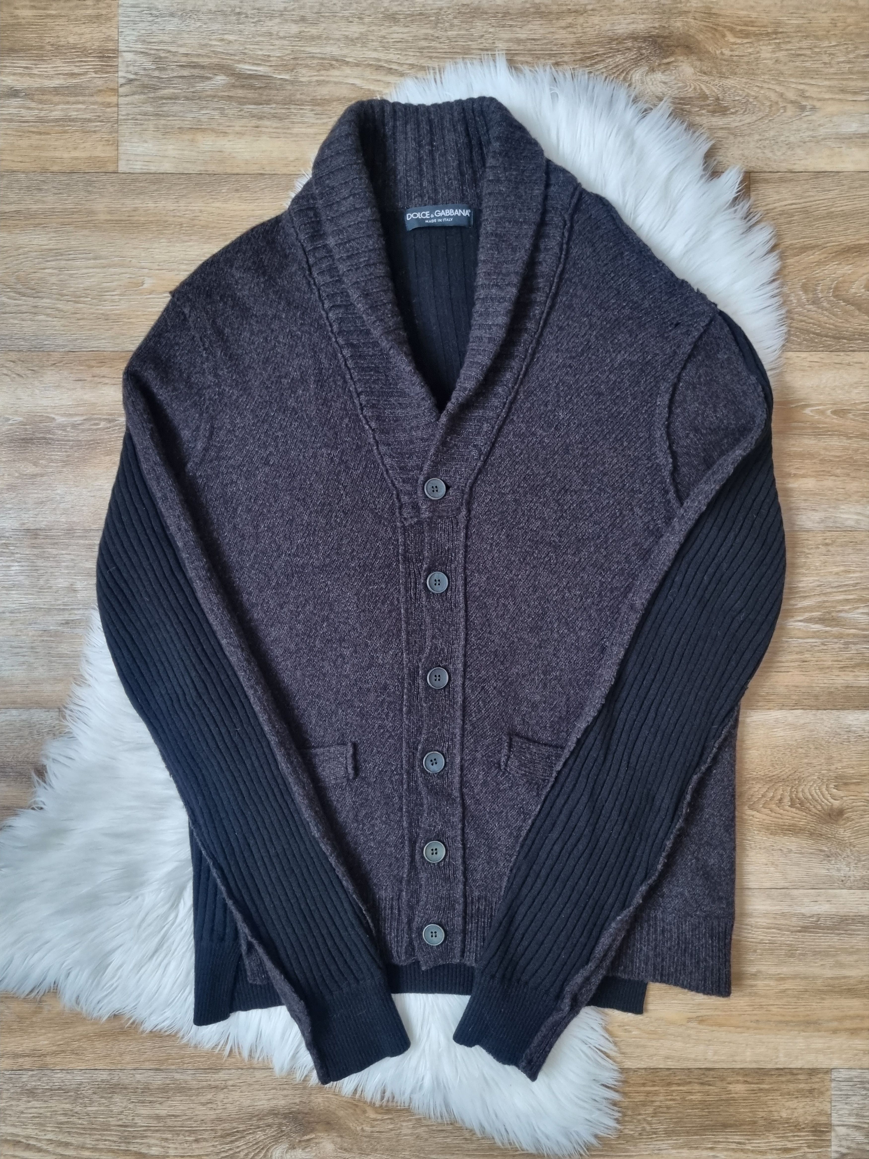 トップス Dolce&Gabbana Vintage Zip Up Cardigan 48 Men's Vintage DOLCE & GABBANA J&ANS Wool Cardigan Zip