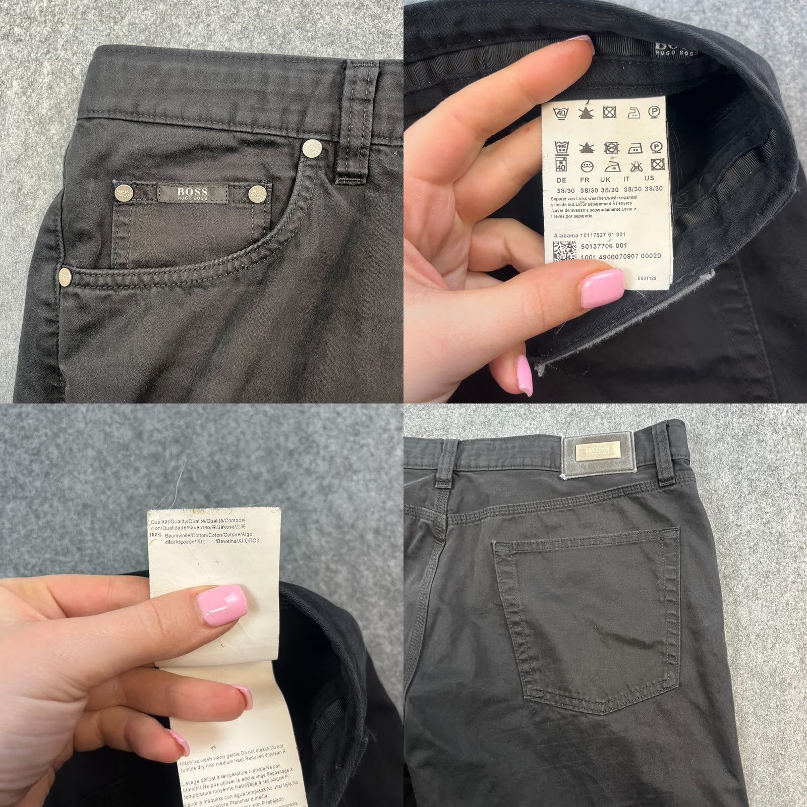 Hugo Boss HUGO BOSS Jeans Alabama Relaxed Straight 36 30 Black 100% Cotton Denim Men Jeans Baggy Comfort Pocket 5-Pocket Modern Wearable Vintage: No Size US 36 / EU 52 - 8 Thumbnail