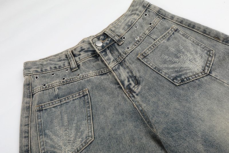 Vintage American Retro Loose-Fit Washed Casual Wide-Leg Jeans Size US 32 / EU 48 - 3 Thumbnail