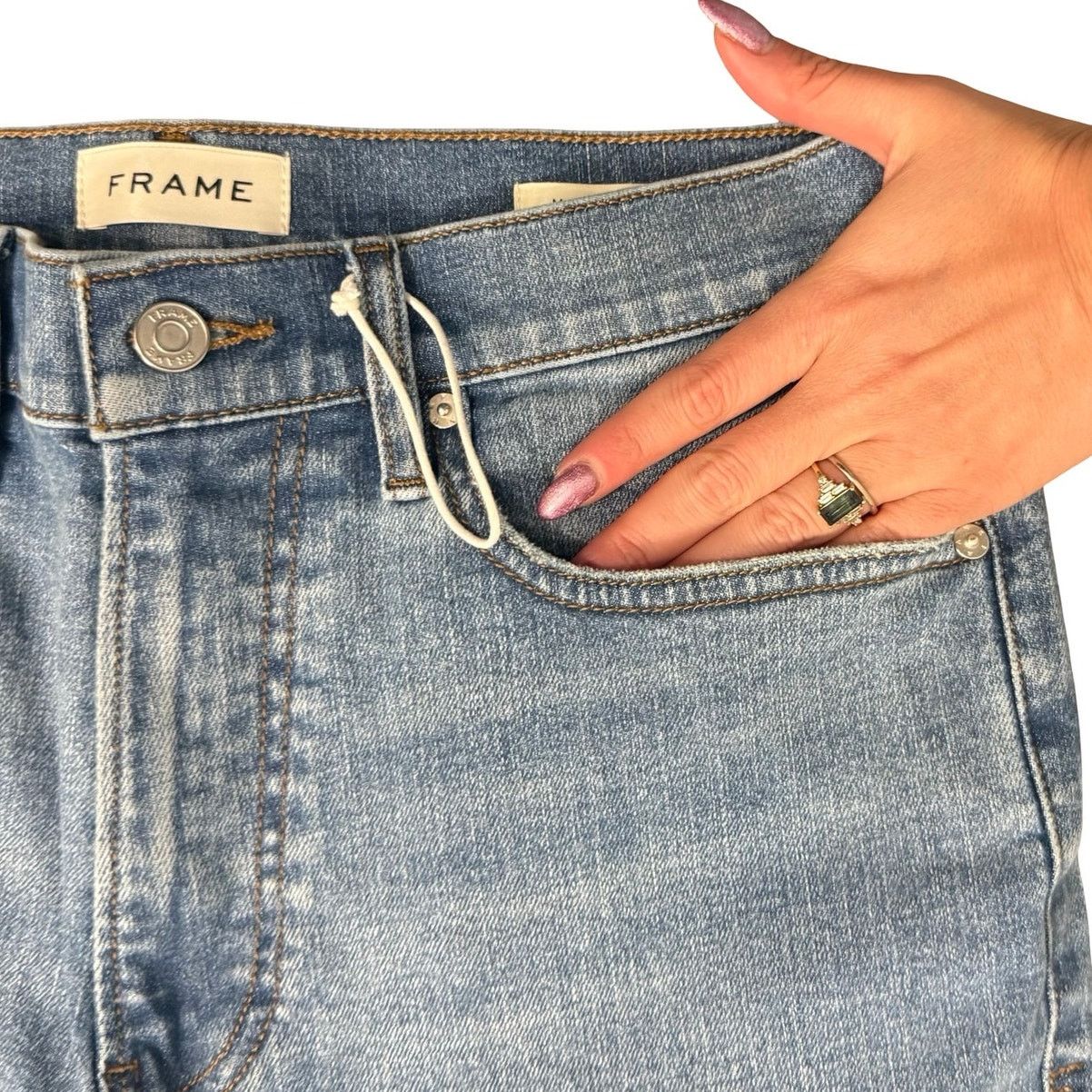 Frame Frame Modern Straight Elysian Blue Slim Jeans sz 31 x 32 NEW Size US 31 - 10 Thumbnail