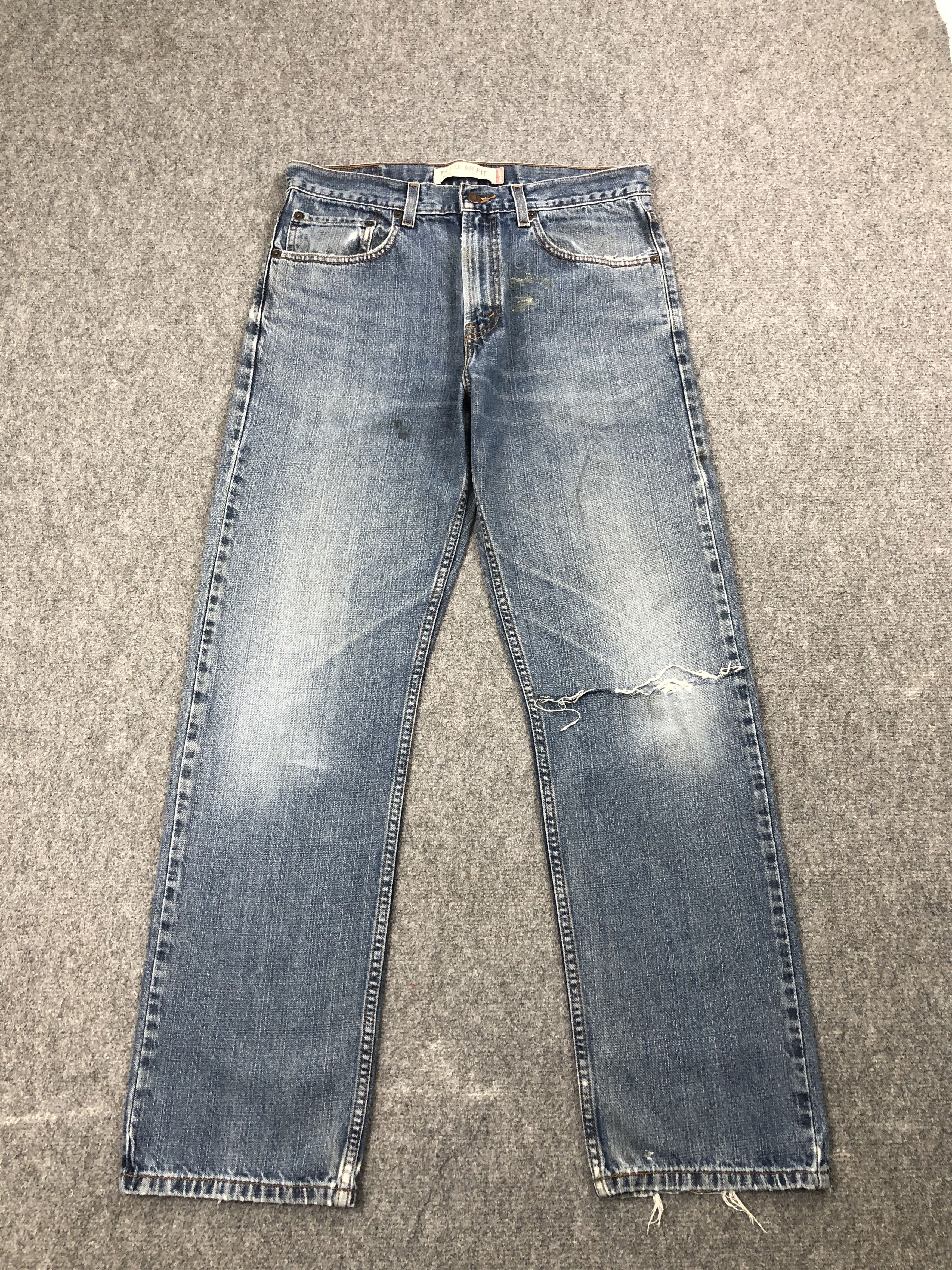 Levi's Vintage Distressed Levis 505 Blue Denim Jeans DP2529 Size US 32 / EU 48 - 1 Thumbnail
