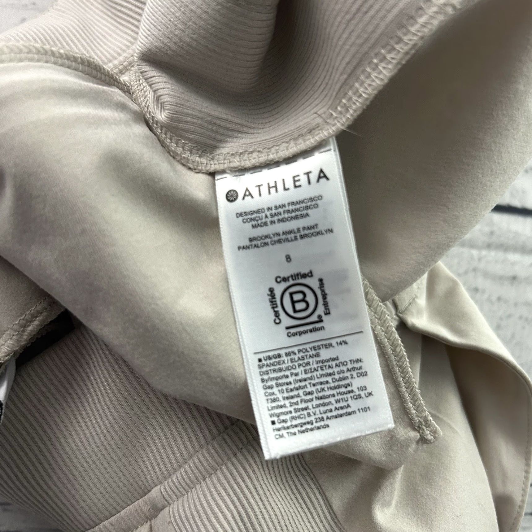 Athleta Athleta Brooklyn Ankle Pant Women's 8 Khaki Beige Activewear Pants Womens 8 Beige Size 30" / US 8 / IT 44 - 5 Thumbnail