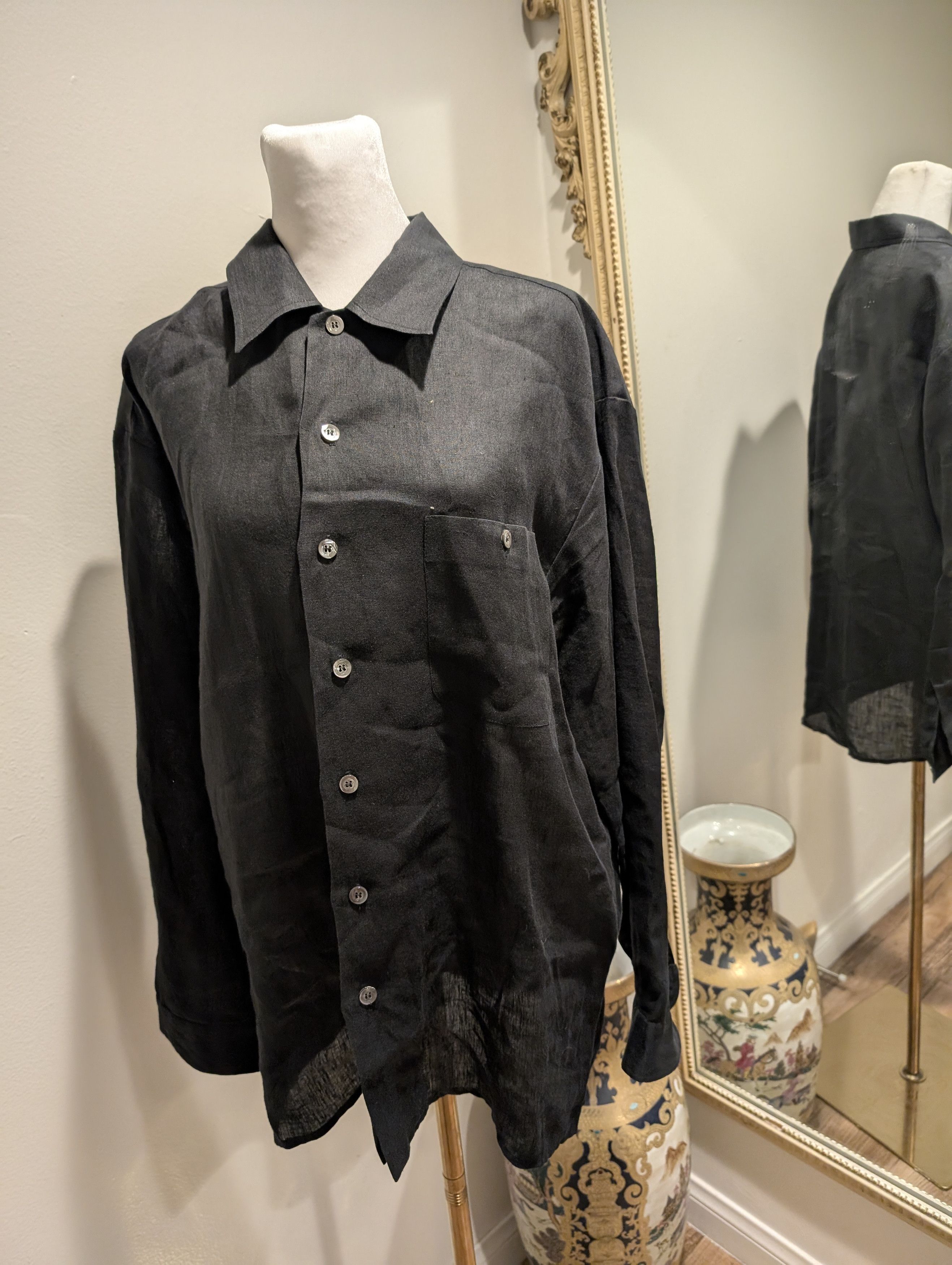 Byblos Archive Byblos Italy 100% Linen Minimalist Luxury Shirt IT50 Size US M / EU 48-50 / 2 - 2 Thumbnail