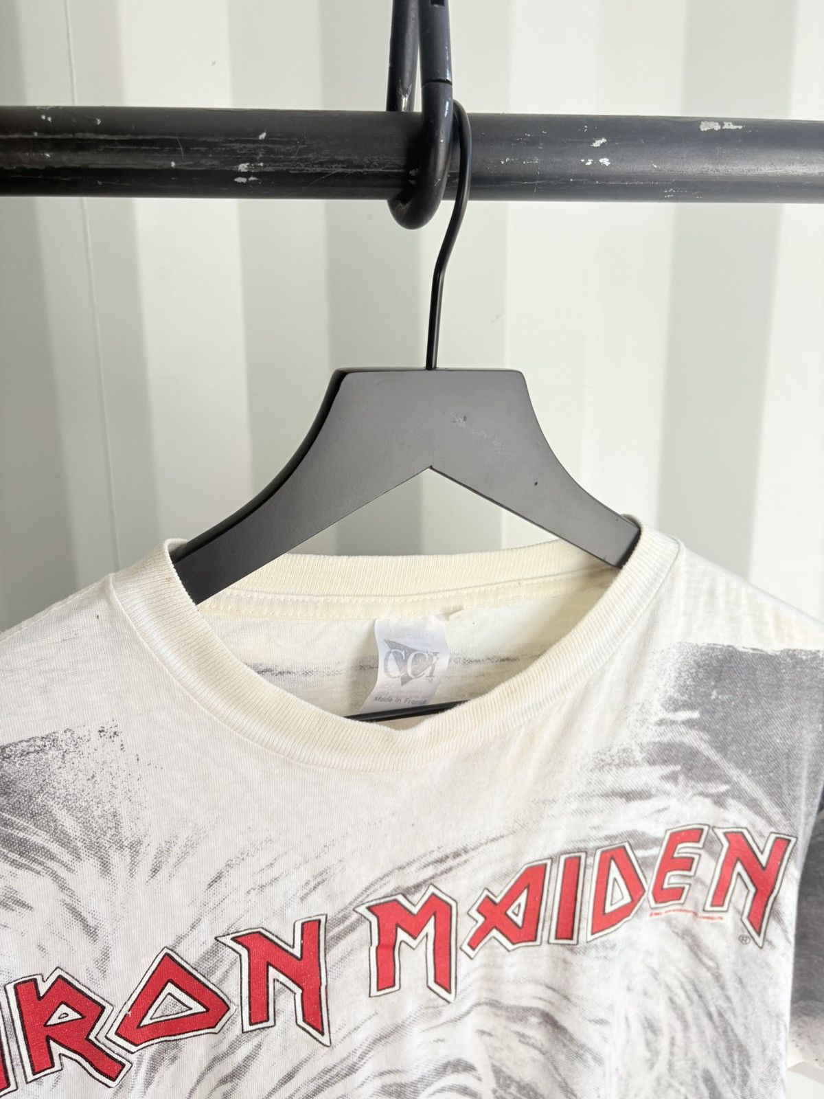 Band Tees Thrashed Iron Maiden Faded Distressed ERD GRUNGE WCC Harley Size US XL / EU 56 / 4 - 5 Thumbnail