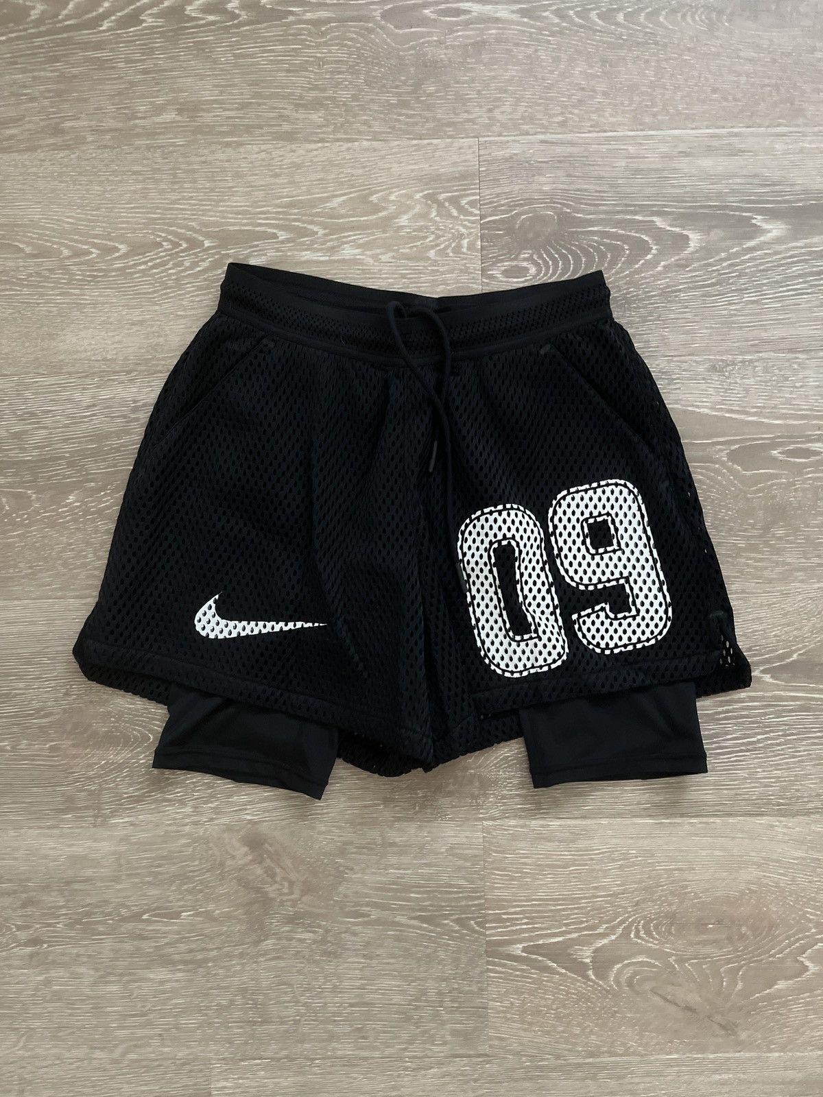 NikeLab Black Off-White Edition M NRG Carbon Home Shorts
