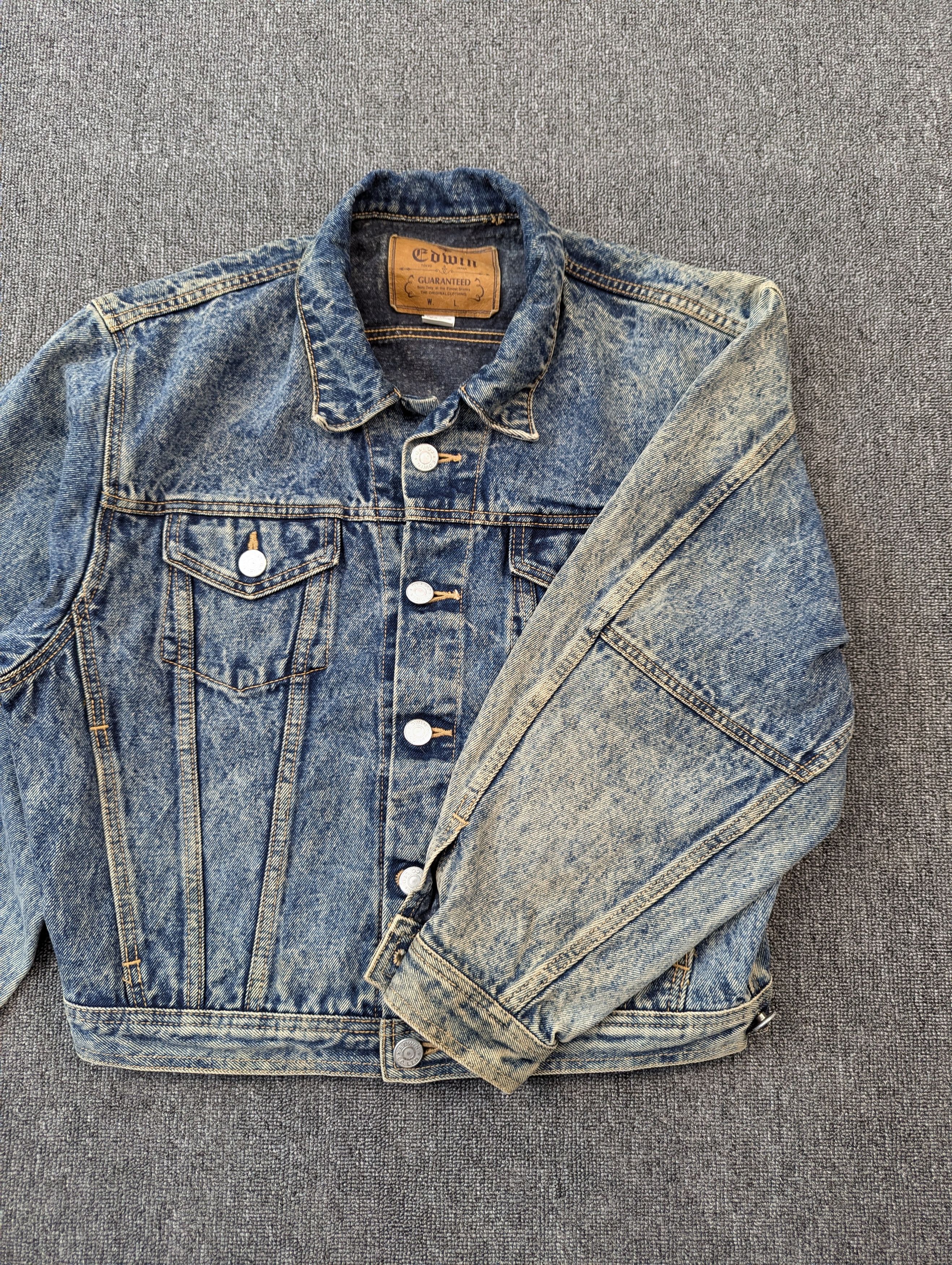 Edwin Vintage Edwin Acid Wash Denim Jacket Size US S / EU 44-46 / 1 - 8 Thumbnail