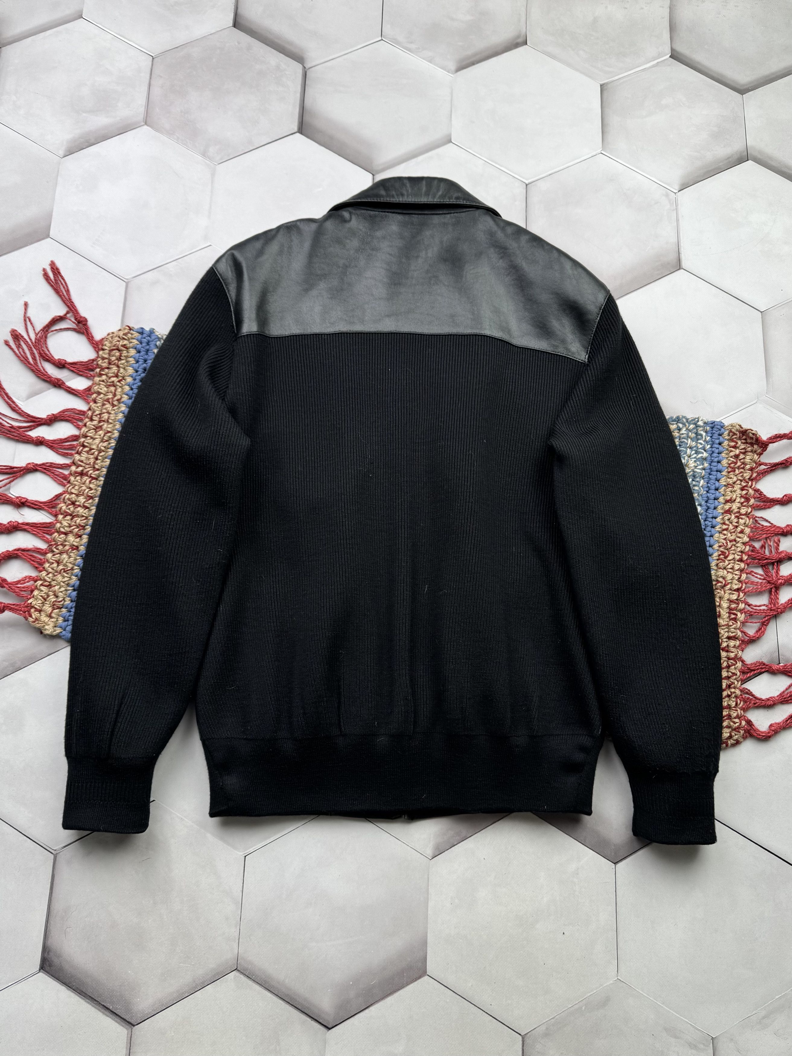 Genuine Leather Vintage Hybrid Leather Bomber Jacket (E4) Size US S / EU 44-46 / 1 - 6 Thumbnail