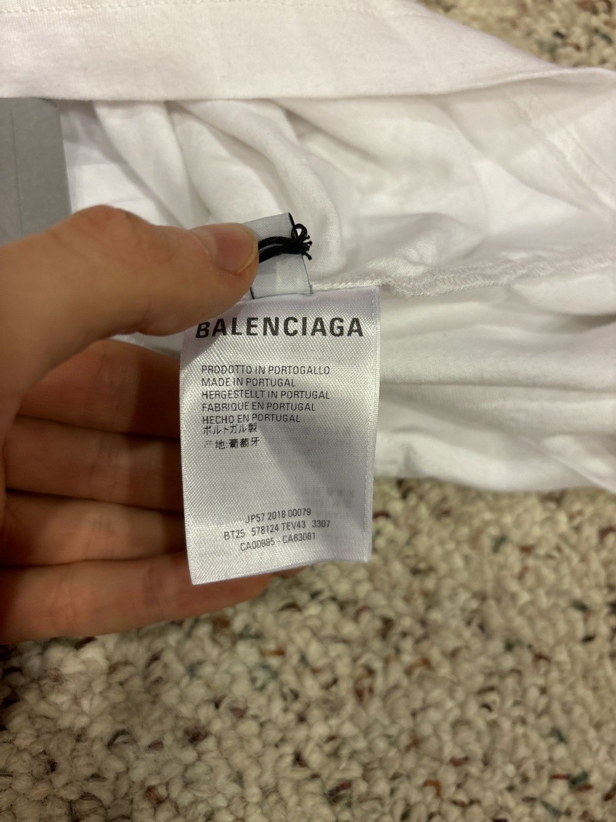 Balenciaga Balenciaga White Back Logo Tee Size US M / EU 48-50 / 2 - 4 Thumbnail