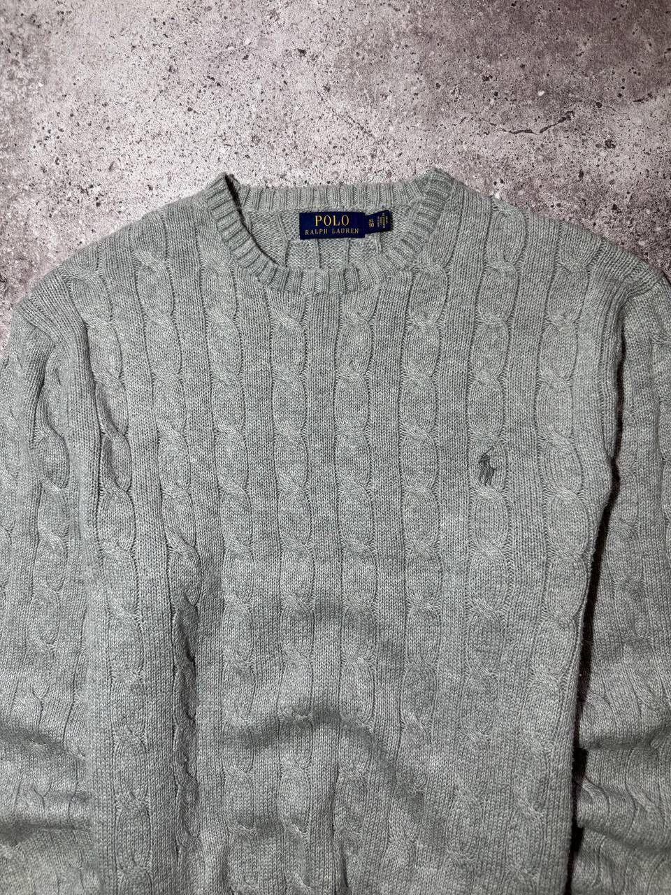 Polo Ralph Lauren × Vintage Polo Ralph Lauren Vintage Knitted Gray Sweater Size US XL / EU 56 / 4 - 2 Thumbnail