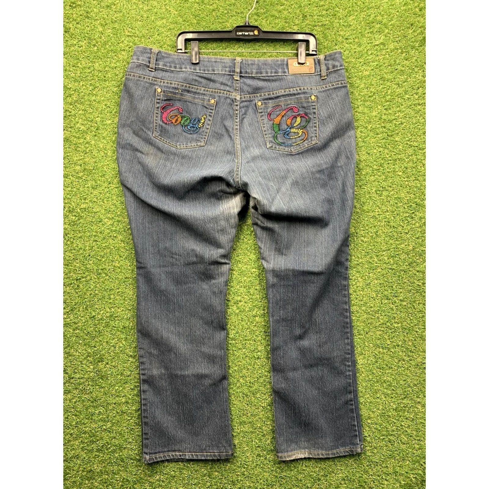 Coogi COOGI Jeans Womens 20W Grunge Dark Wash 5-Pocket Denim Wide Leg Boot Y2K Vintage Straight Modern Casual Boys Girls Mens Womens Size 42" / US 20 - 2 Thumbnail