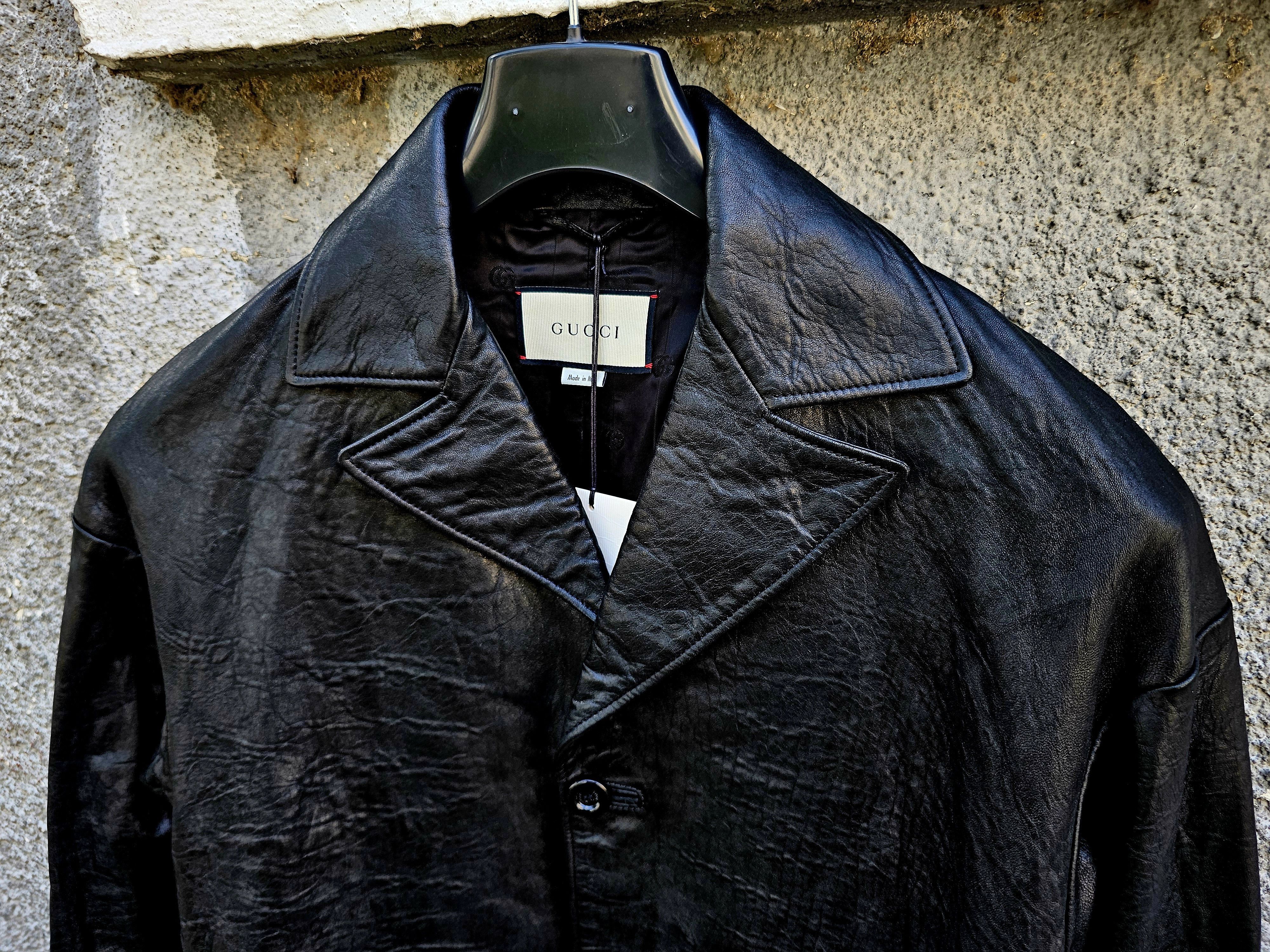 Gucci $3450 GUCCI Black Horsebit Lambskin Leather Men's Jacket Size US S / EU 44-46 / 1 - 2 Thumbnail