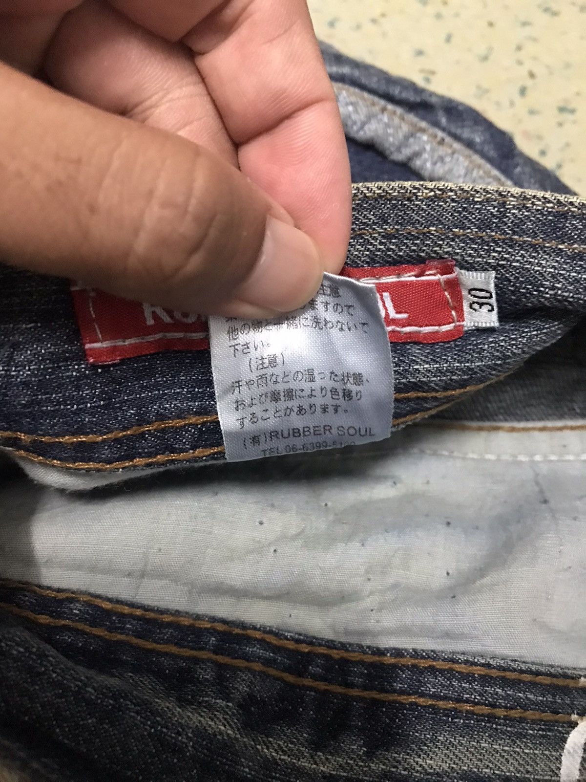 Japanese Brand Japanese Rubber Soul Distressed Flared Baggy Jeans Size US 33 - 7 Thumbnail