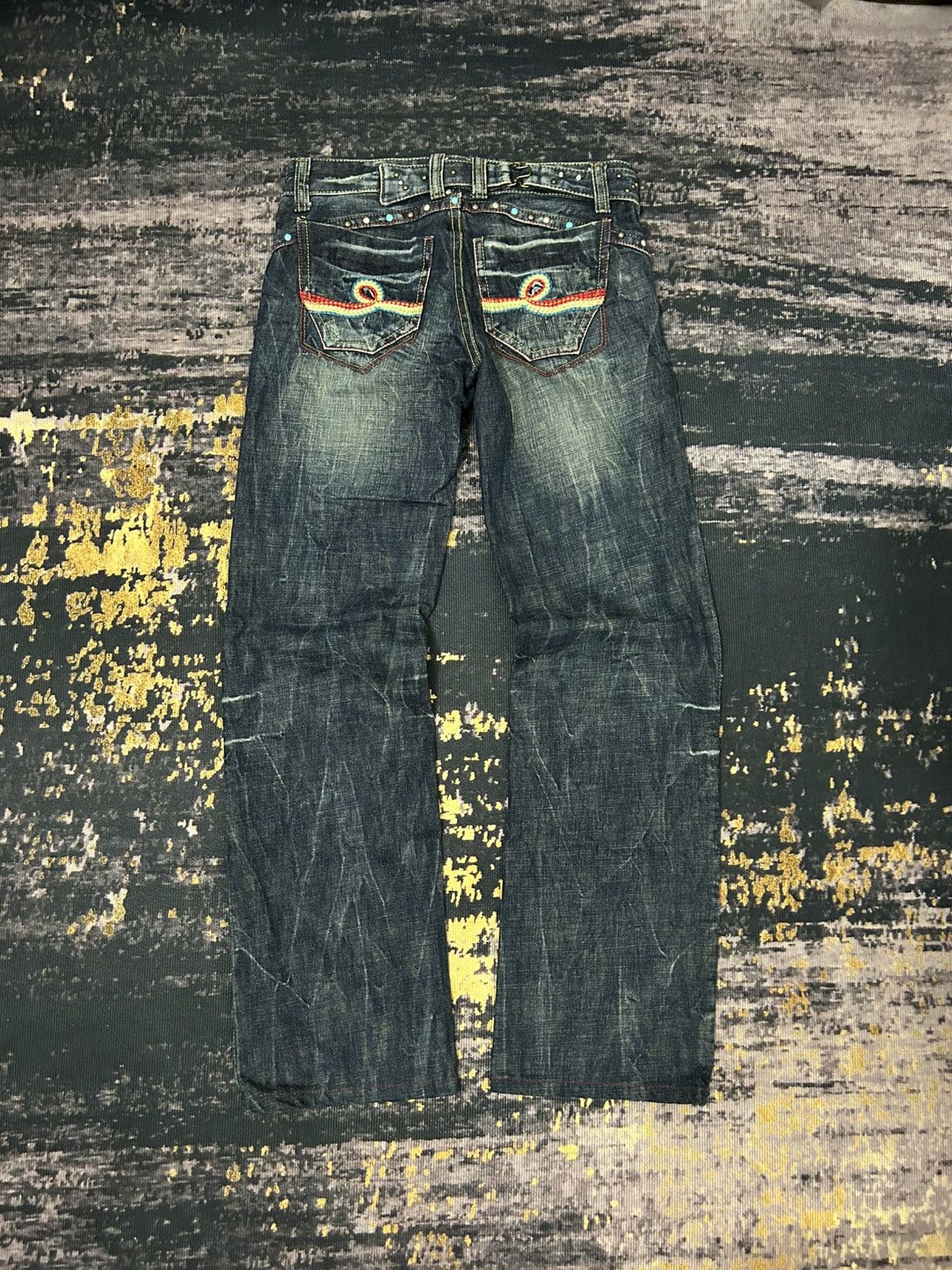 Riobera Whiskered Studed Pocket Back Jeans