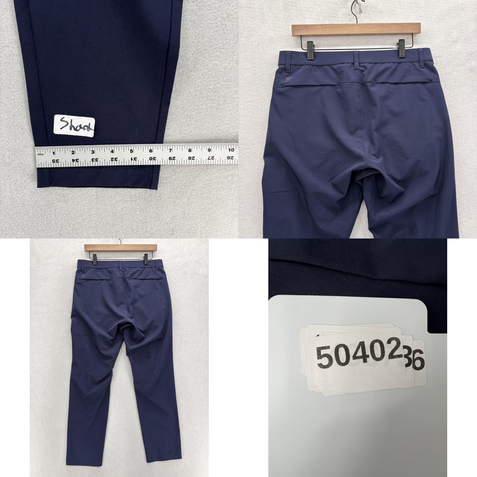 Fabletics Fabletics The Only Pant Mens 33x28 Navy Blue Slim Fit Stretch Zip Pocket Tech Shirt? Size US 33 - 8 Thumbnail