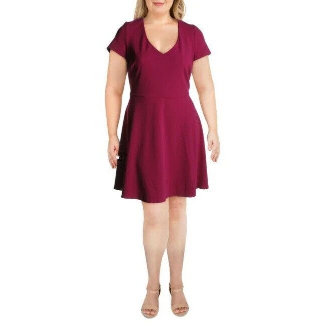 Other $69.00 B Darlin Trendy Plus Size Bow-Back Skater Dress, 22W Size ONE SIZE - 1 Thumbnail