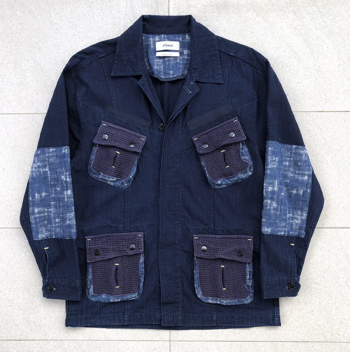 Elhaus Japanese Elhaus Coverall Kendogi Indigo Patchwork Jacket Size US L / EU 52-54 / 3 - 6 Thumbnail