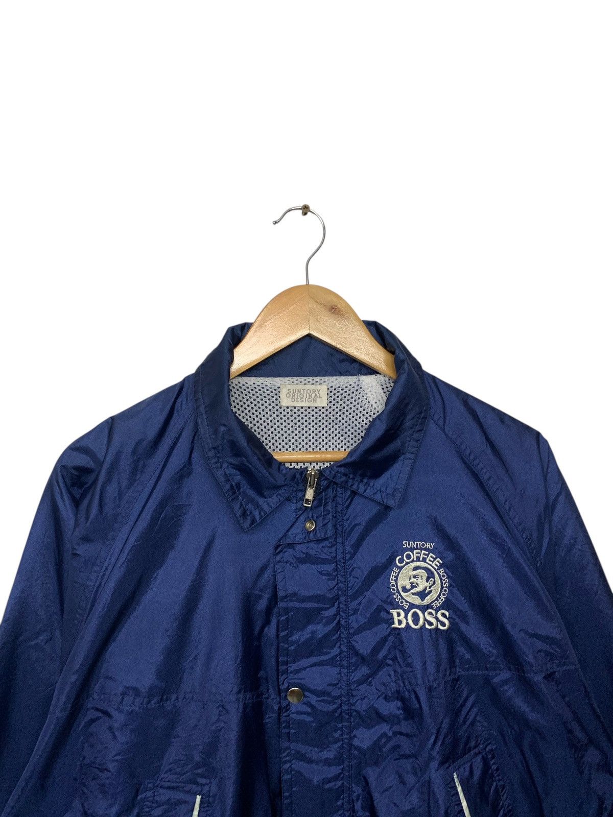 Other Vintage 90's Suntory Coffee Boss Windbreaker Jacket Size US L / EU 52-54 / 3 - 3 Thumbnail