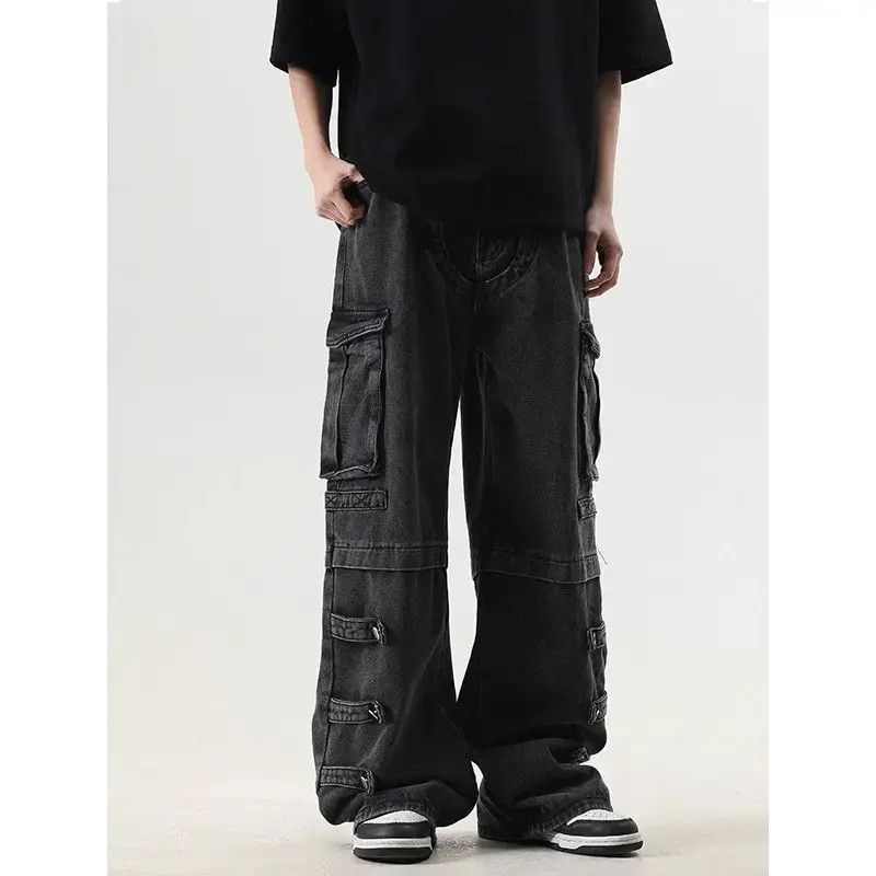 Japanese Brand Retro loose high street straight leg jeans Size US 32 / EU 48 - 1 Thumbnail