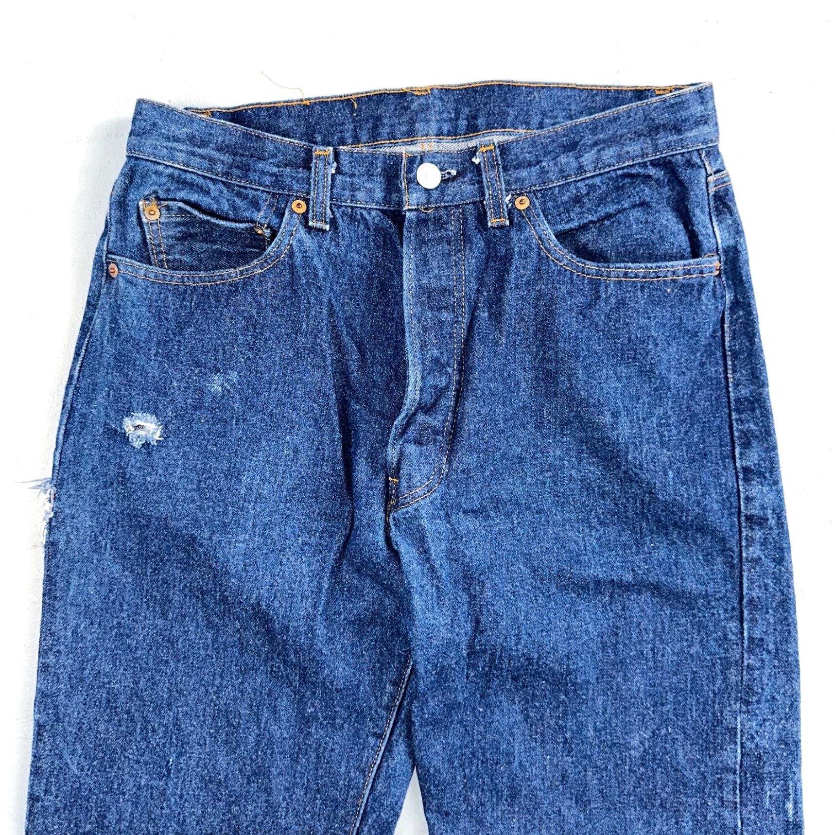 Levi's VINTAGE Levi's 501 80s Straight Leg Jeans Blue Dark Wash 34x34 Mens Size US 34 / EU 50 - 2 Thumbnail