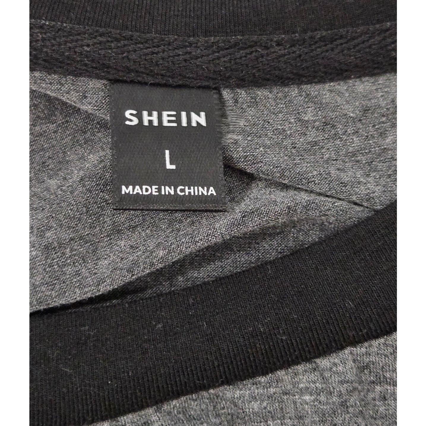 Shein Shein Black Charcoal T Shirt Large NWOTS Size US L / EU 52-54 / 3 - 3 Thumbnail