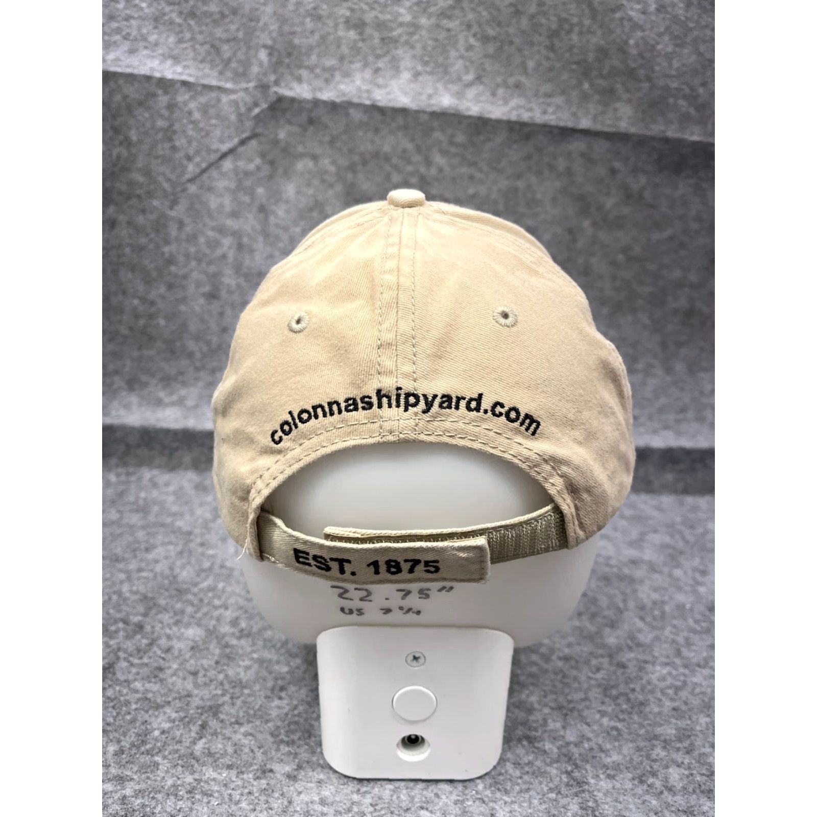 Vintage VINTAGE Colonna's Shipyard Hat Cap Strap Back Adult One Size Beige 100% Cotton Workwear Size ONE SIZE - 6 Thumbnail