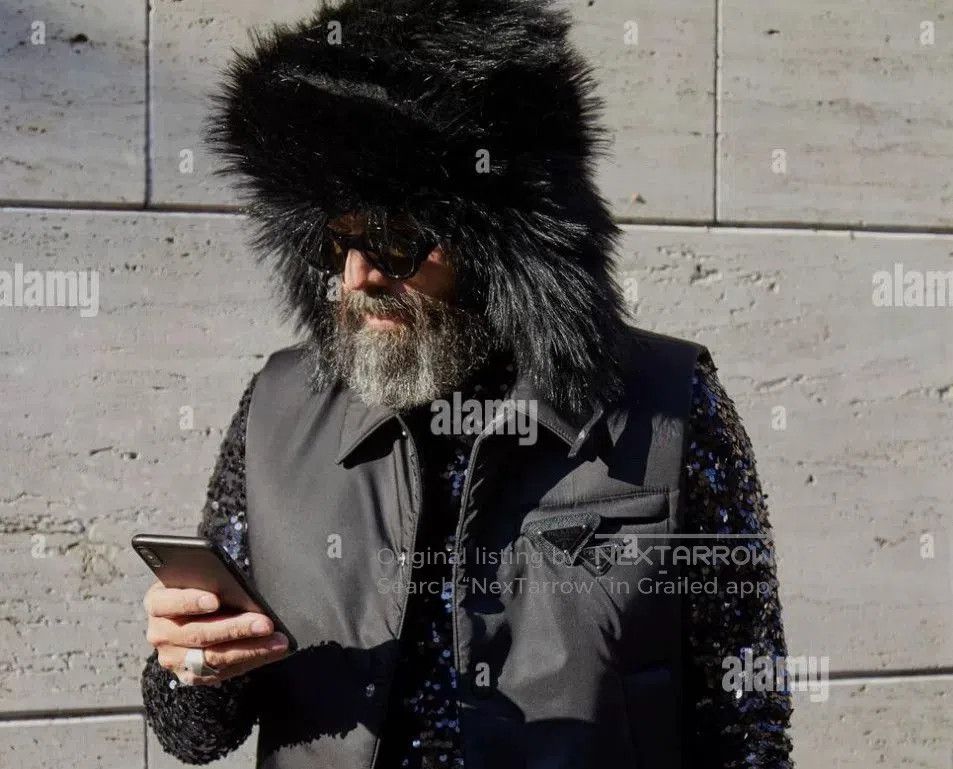 Prada prada black wool aviator hat. Size ONE SIZE - 7 Thumbnail