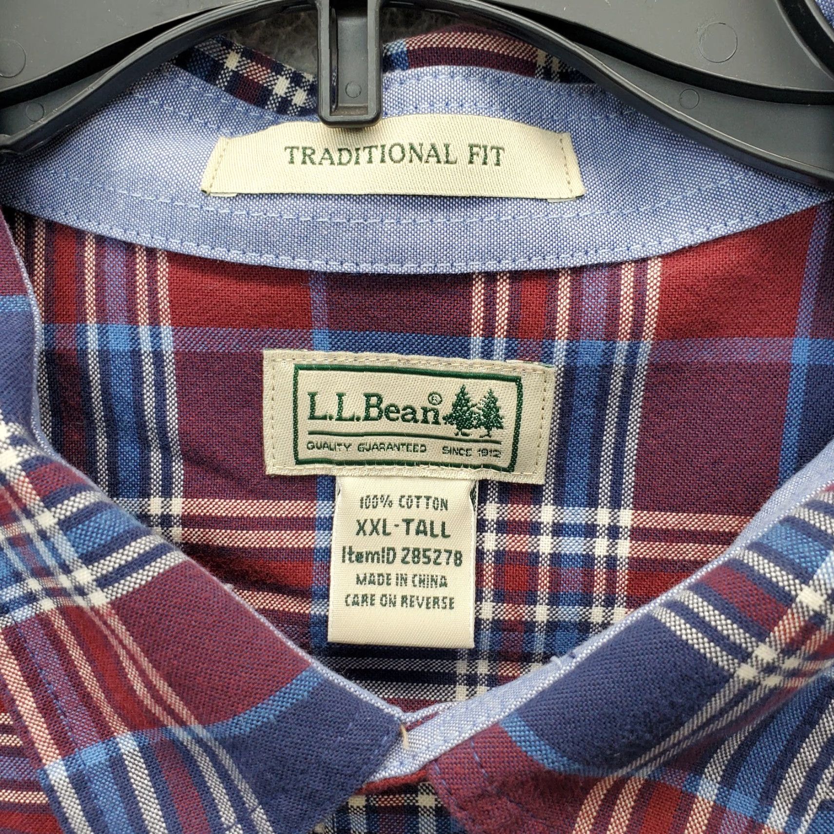 Vintage L.L. Bean Shirt Men XXL Tall Multi Plaid Button-Up Pocket Detail Traditional Fit Button-Down Collared Long Sleeve Casual Travel Outdoor Size US XXL / EU 58 / 5 - 4 Thumbnail