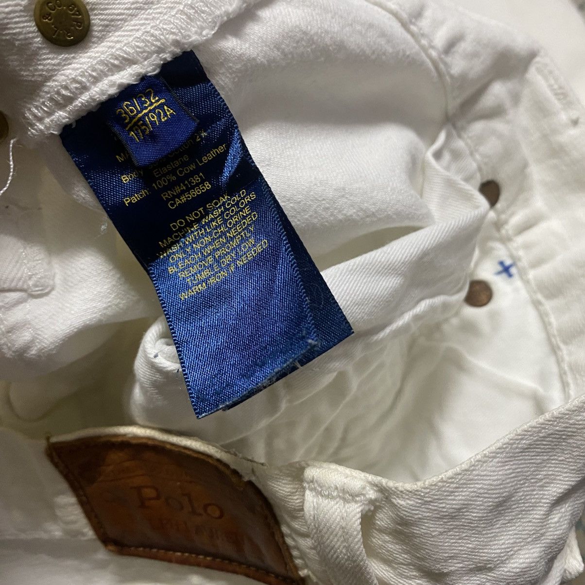 Polo Ralph Lauren Sullivan Slim White Damage Jeans Size US 36 / EU 52 - 24 Thumbnail