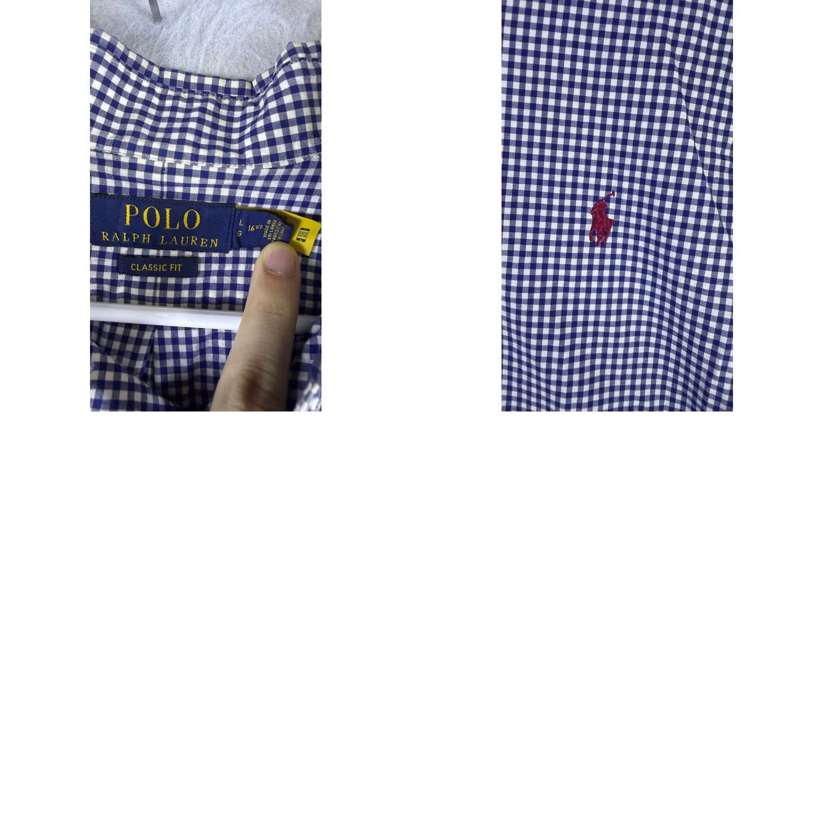 Polo Ralph Lauren Polo Ralph Lauren Mens L Blue Gingham Button Down Classic Fit Shirt Size US L / EU 52-54 / 3 - 8 Thumbnail