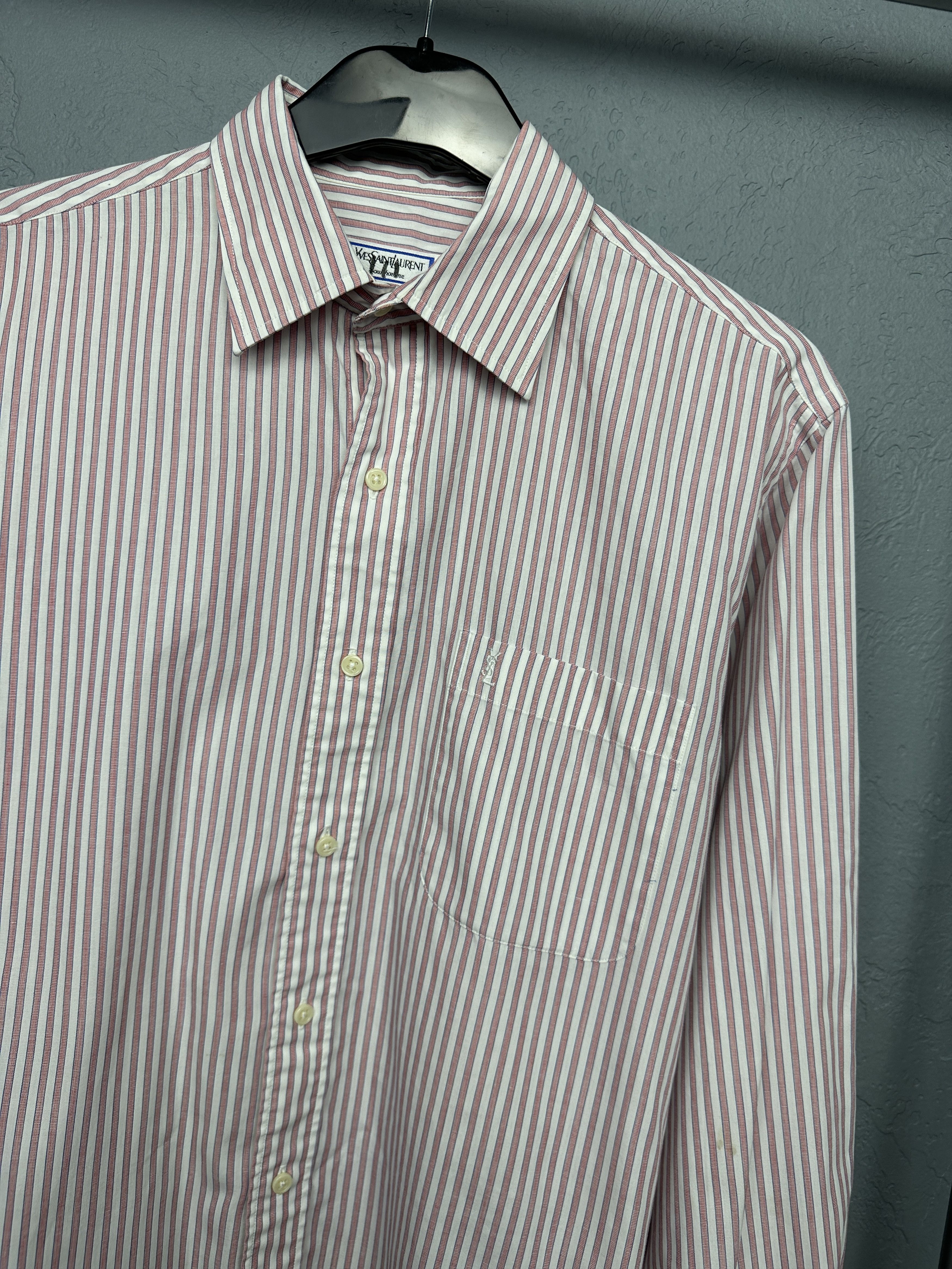 Yves Saint Laurent Yves Saint Laurent YSL 90s Vintage Mens Long Sleeve Shirt Size US M / EU 48-50 / 2 - 2 Thumbnail