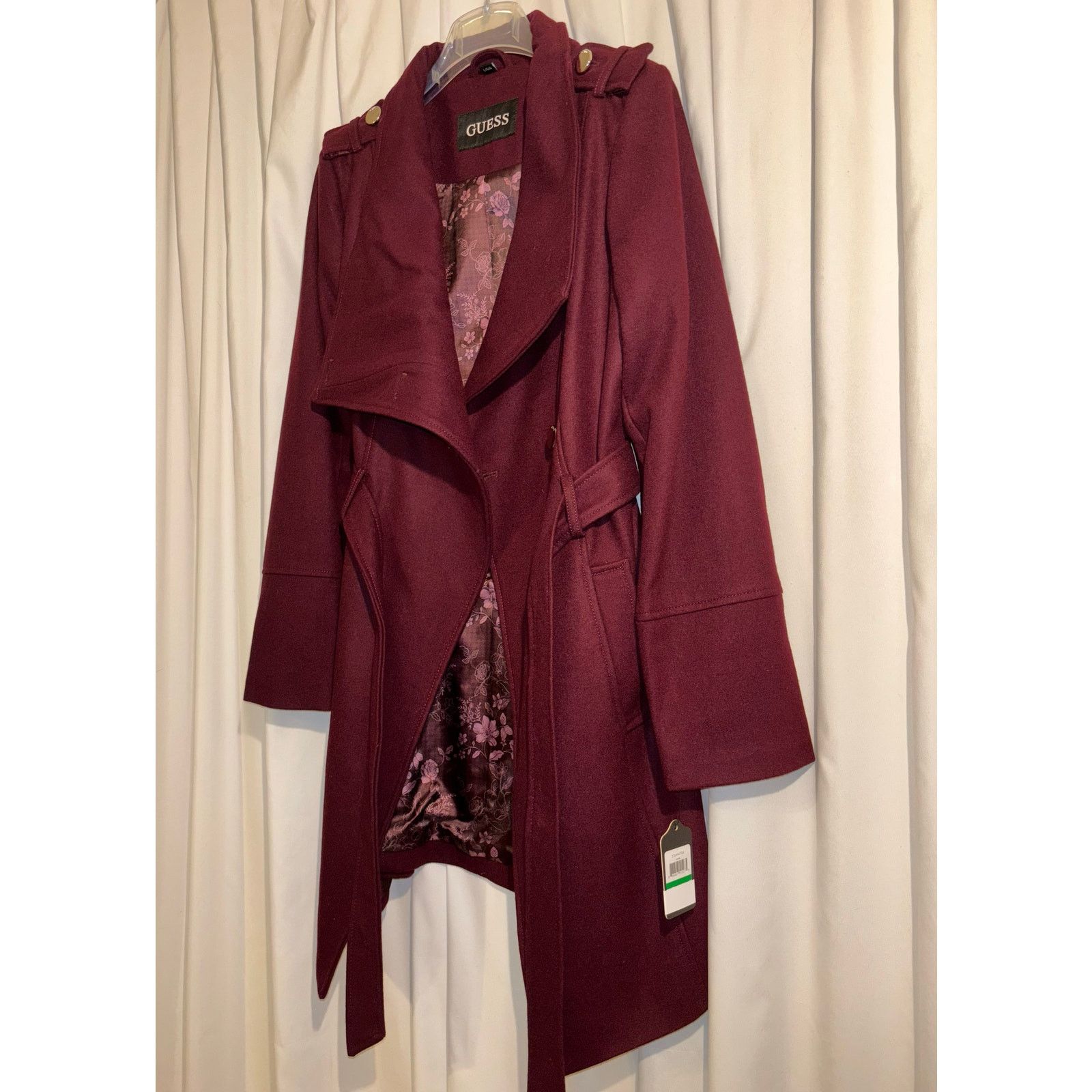 Guess NWT Guess Belted Wool Trench Coat - Size Large Size L / US 10 / IT 46 - 2 Thumbnail