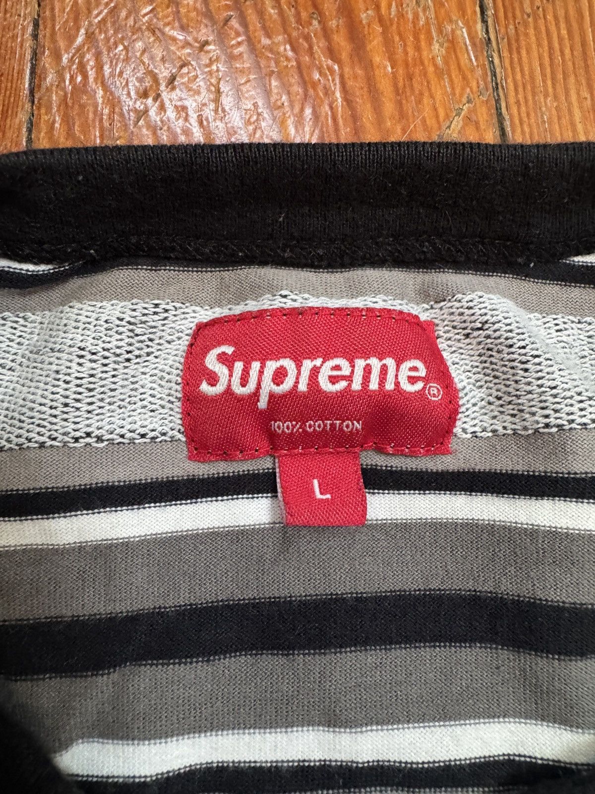 Supreme Supreme HQ Stripe T-Shirt Size US L / EU 52-54 / 3 - 2 Thumbnail