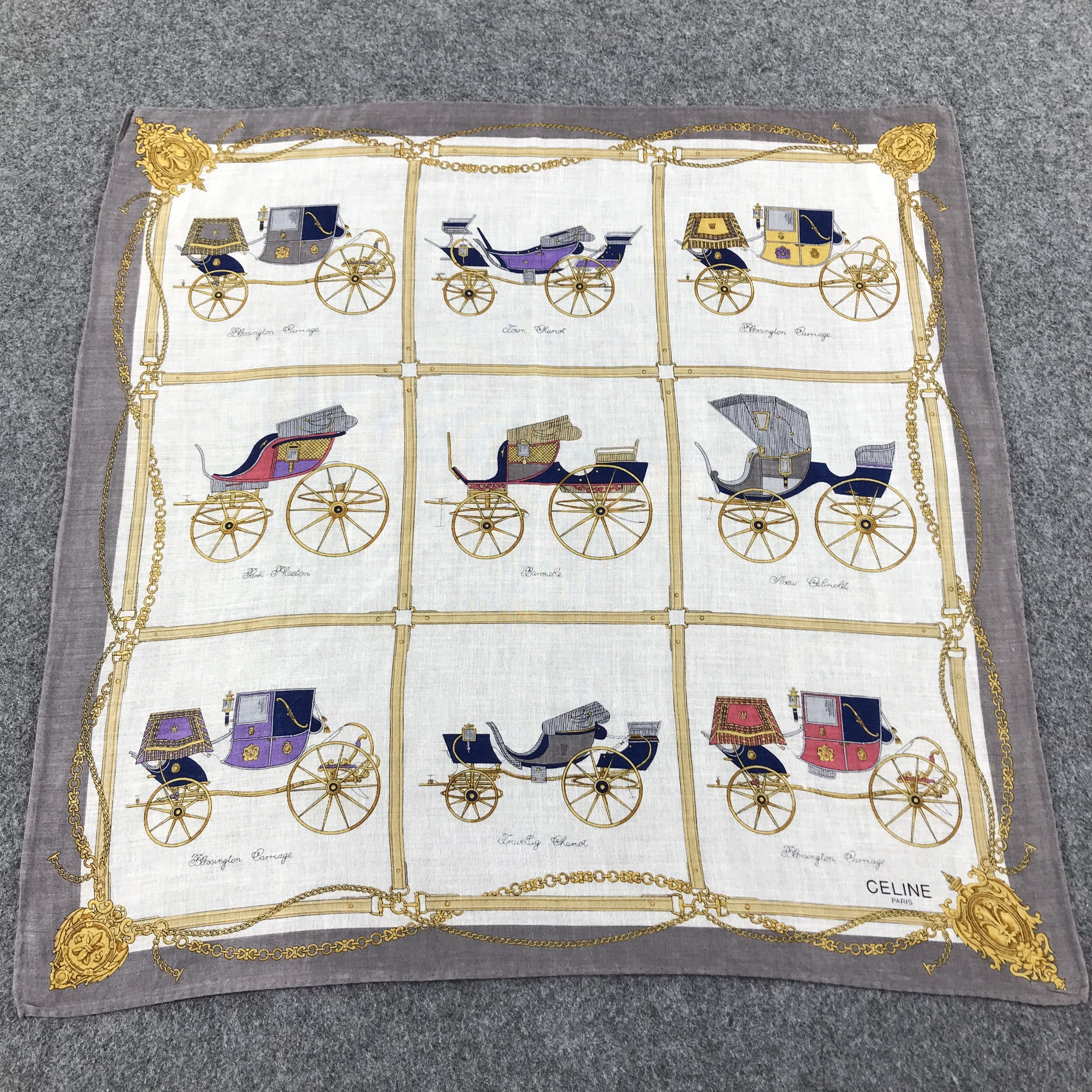 Celine Celine Carriage Handkerchief Neckerchief Bandana H351 Size ONE SIZE - 1 Thumbnail
