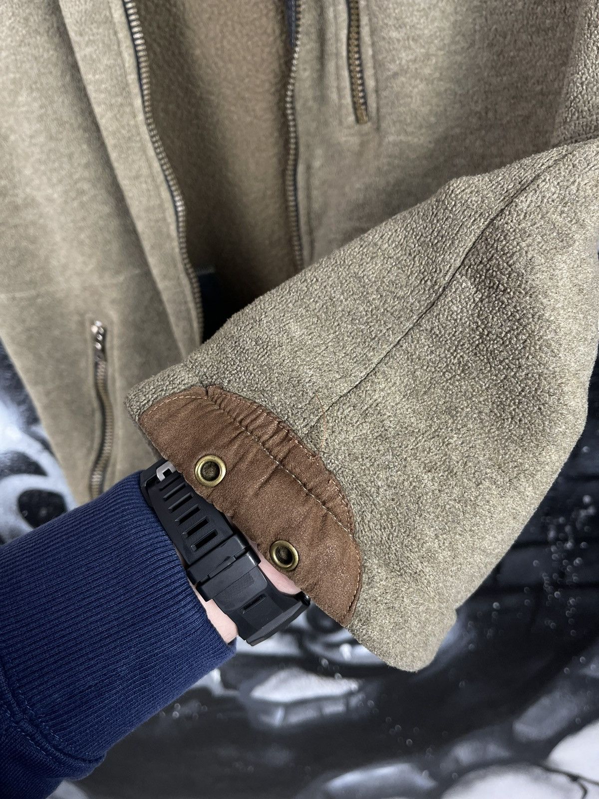 Orvis × Vintage Orvis Fleece Zip Vest Sherpa Leather Shoulder Men’s Size M Size US M / EU 48-50 / 2 - 10 Thumbnail