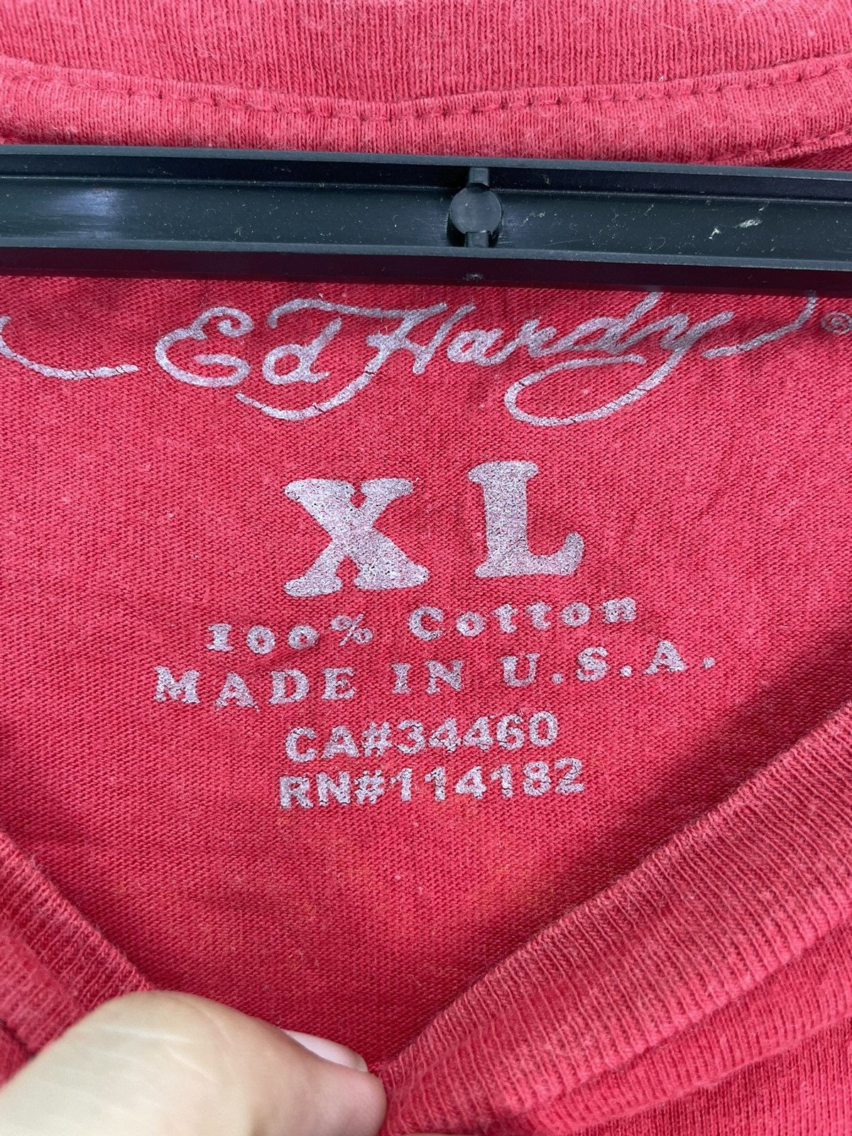 Rare y2k Ed Hardy tattoo love kills slowly skull logo shirt