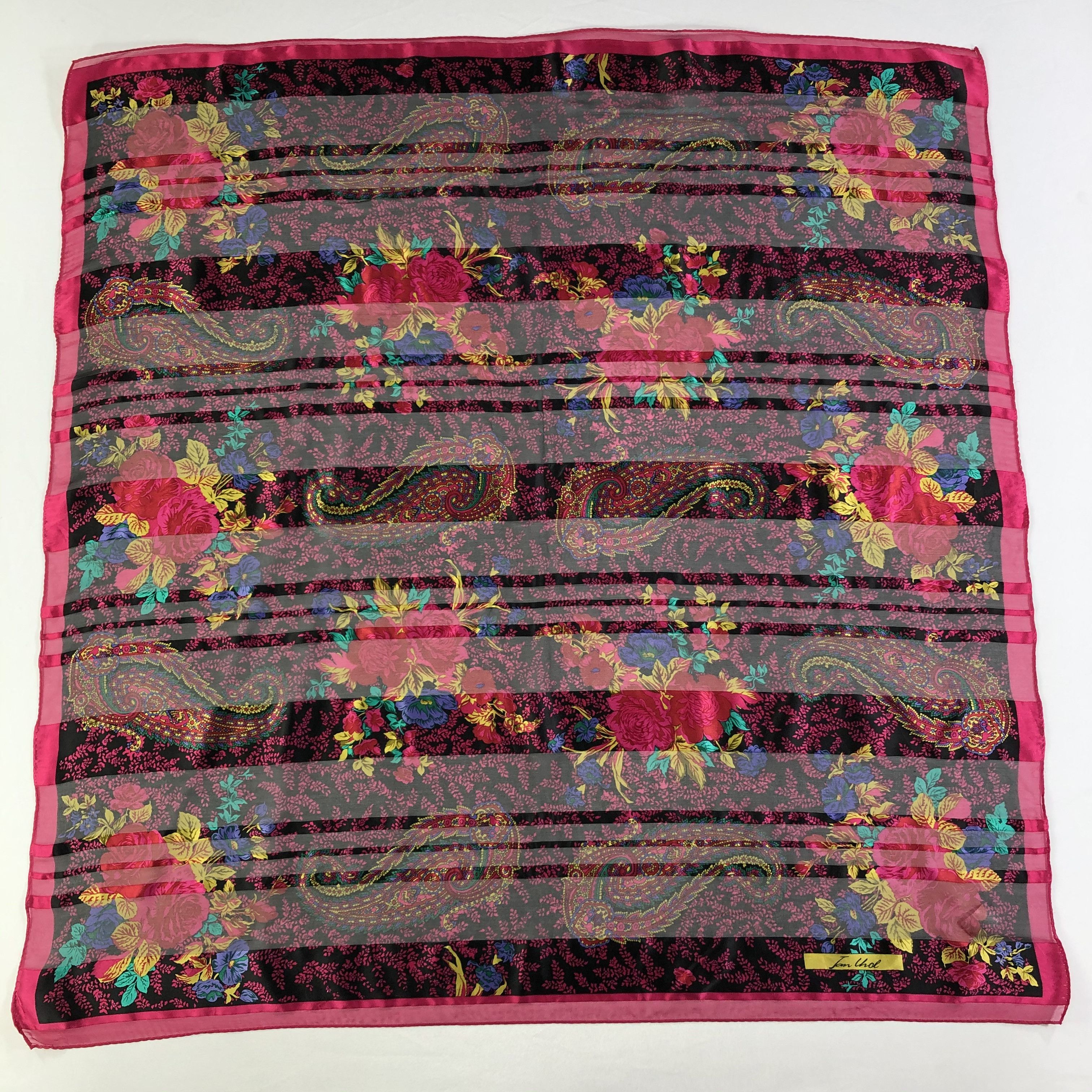 Vintage Vintage Silk Scarf Size ONE SIZE - 2 Thumbnail