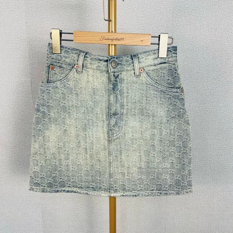 Gucci gucci Printed denim skirt Size 25" / US 0 / IT 36 - 1 Thumbnail